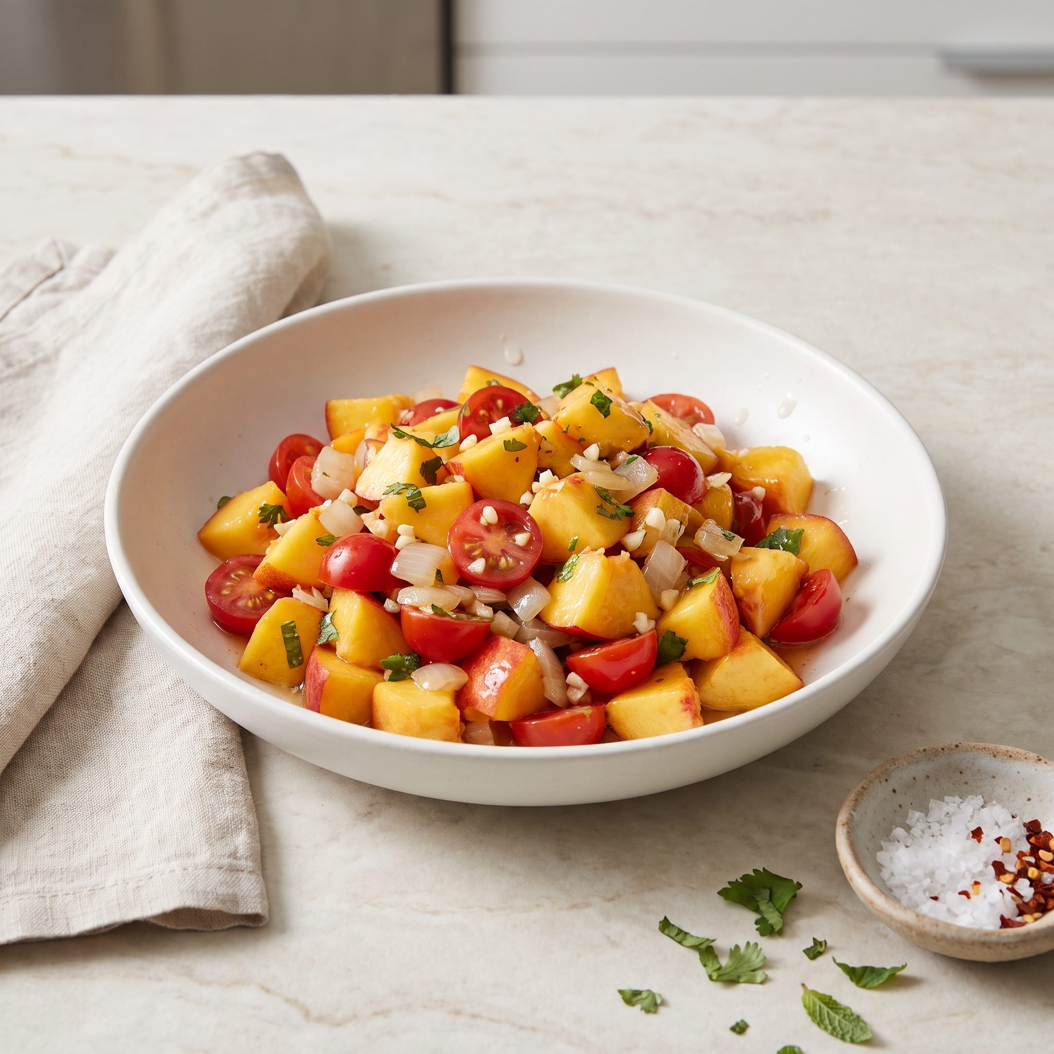 Quick Fresh Peach Salsa