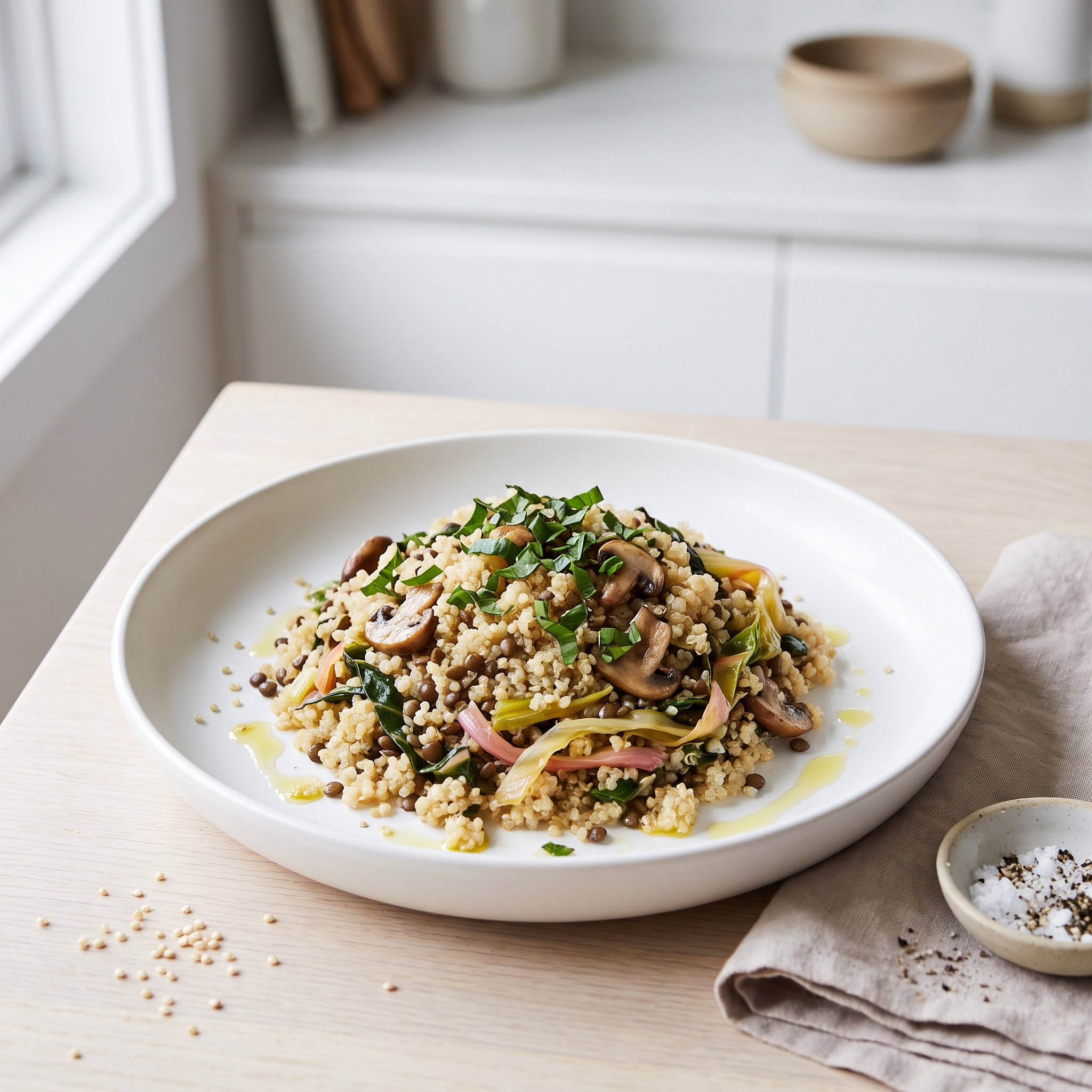 Quinoa and Swiss Chard Pilaf