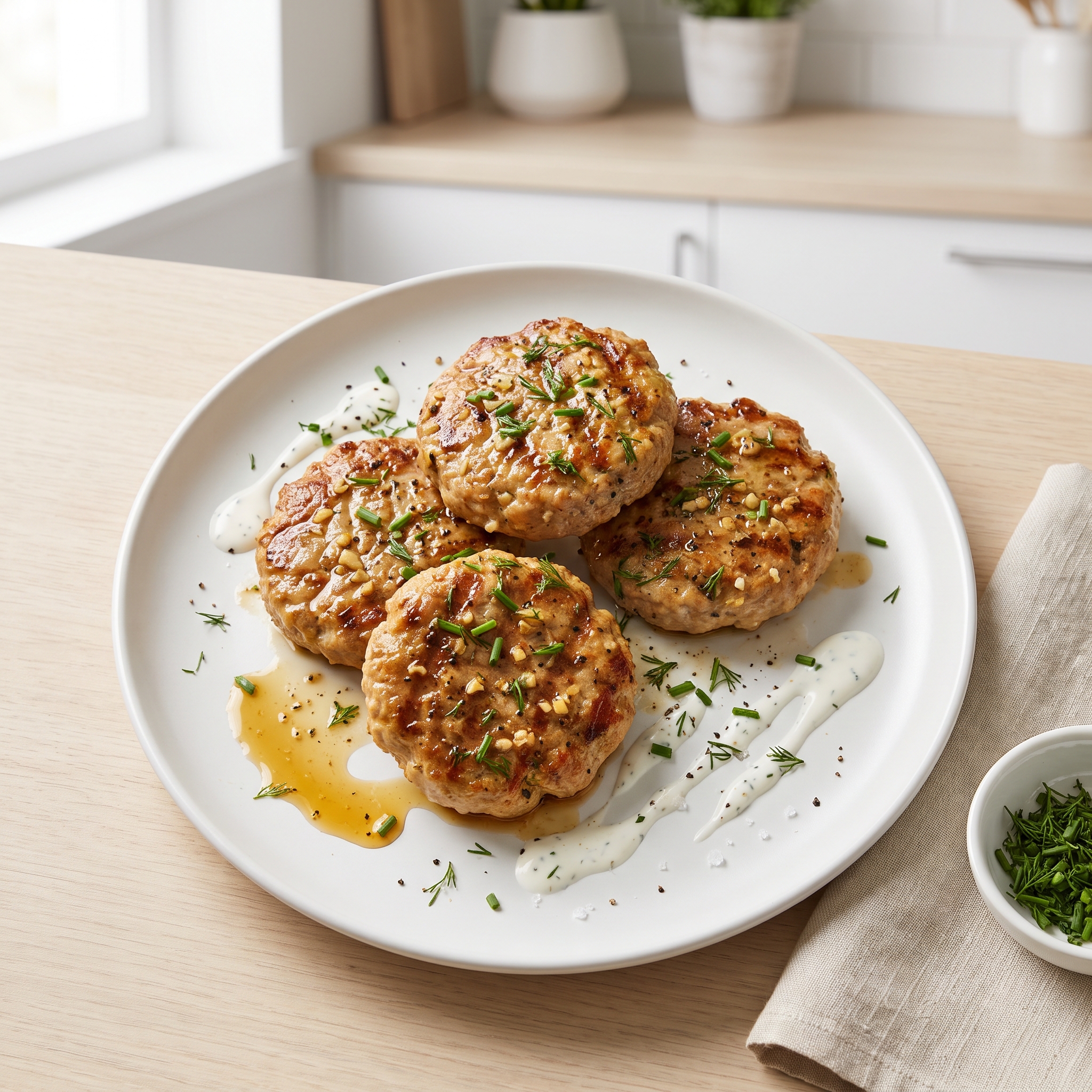 Ranch-Garlic Turkey Burger Patties