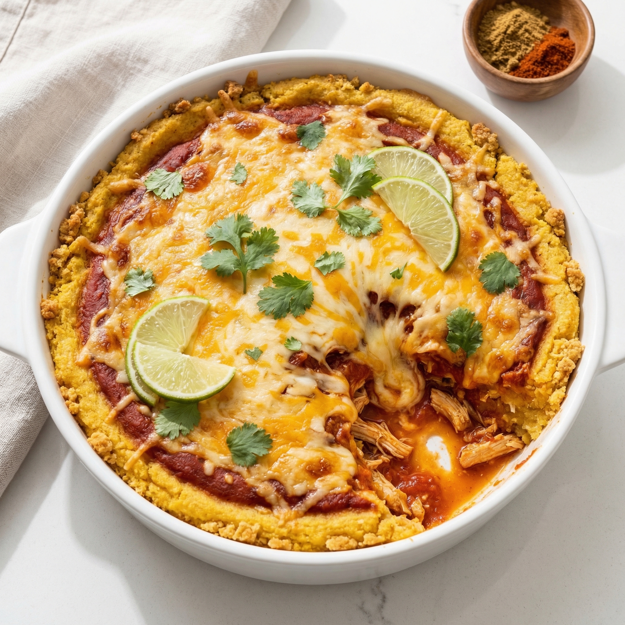 Southwestern Chicken Tamale Casserole