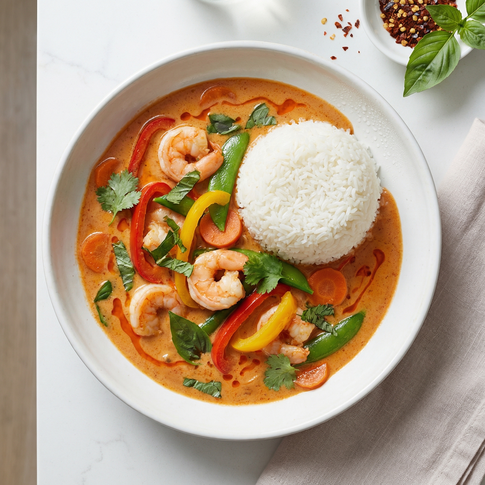 Red Curry Shrimp with Coconut and Vegetables