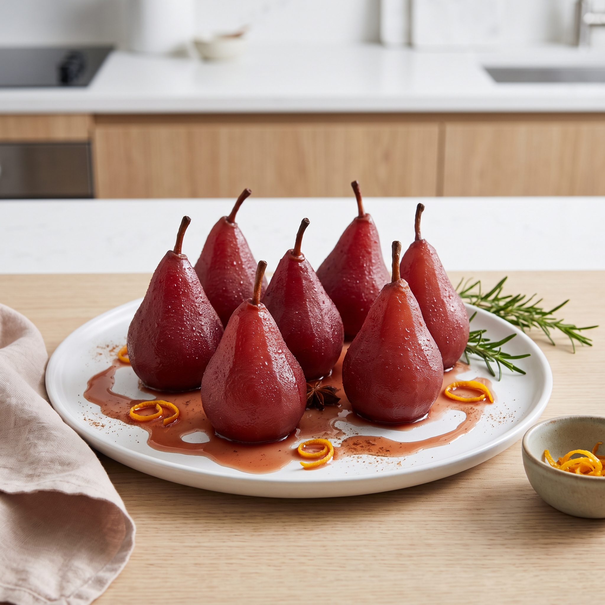 Red Wine–Poached Pears (Poires au Vin Rouge)