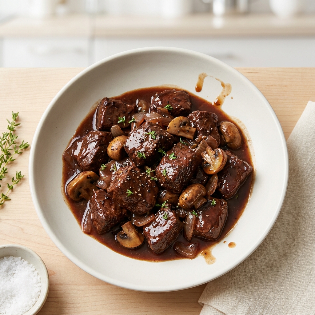 Red Wine Braised Beef Tips