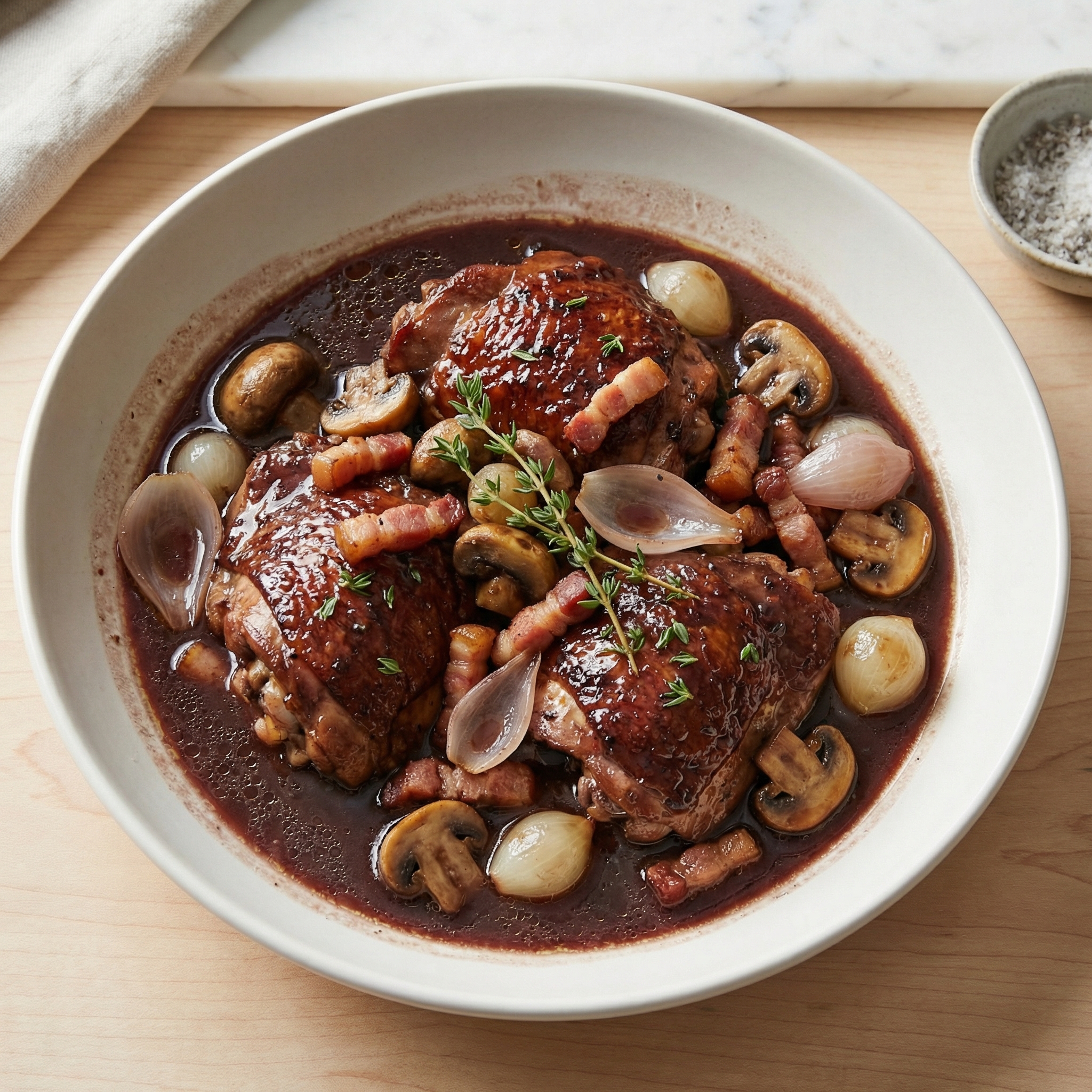 Chef John's Red Wine Braised Chicken (Coq au Vin)