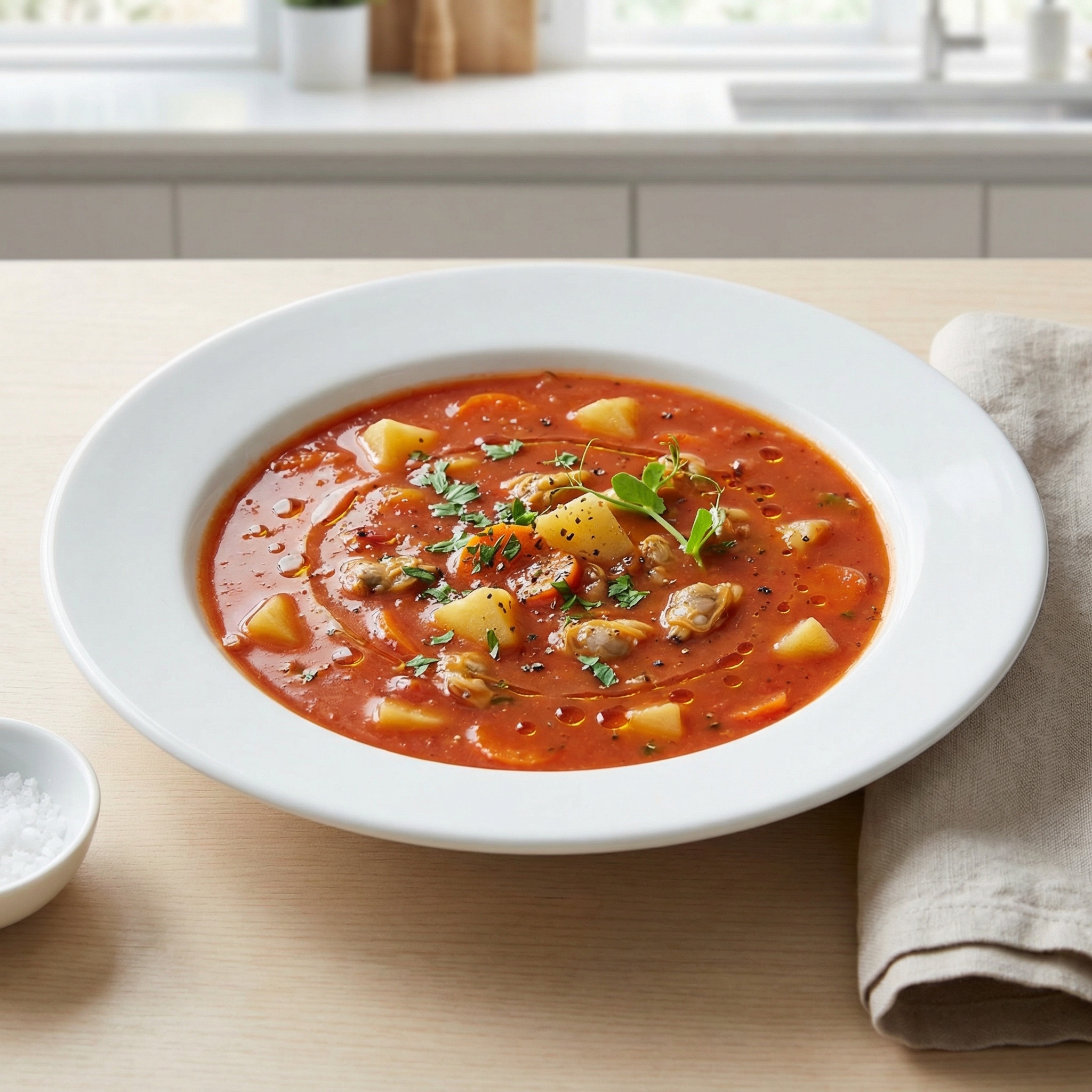 Rhode Island-Style Red Clam Chowder