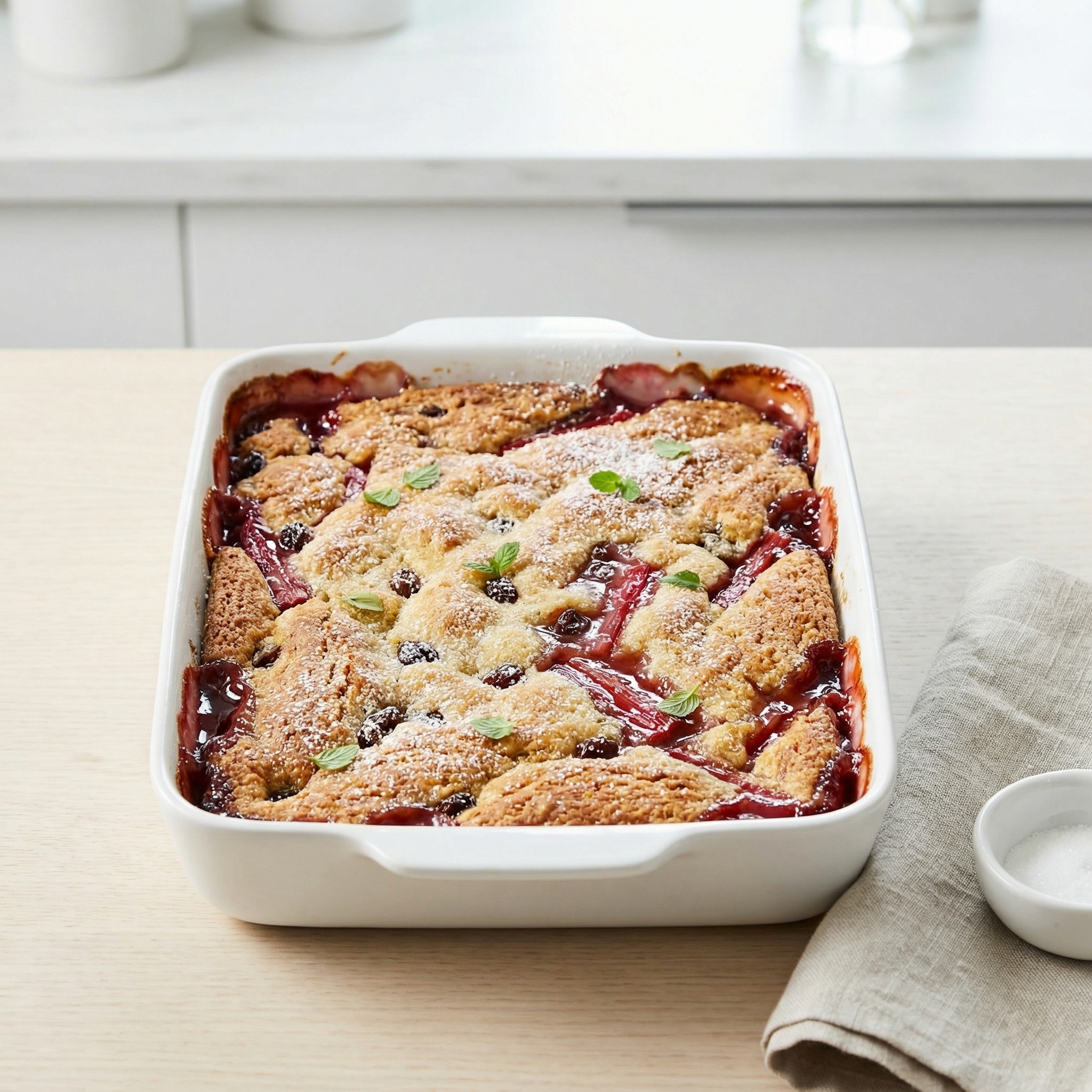 Blushing Betty Rhubarb Cobblet Dessert