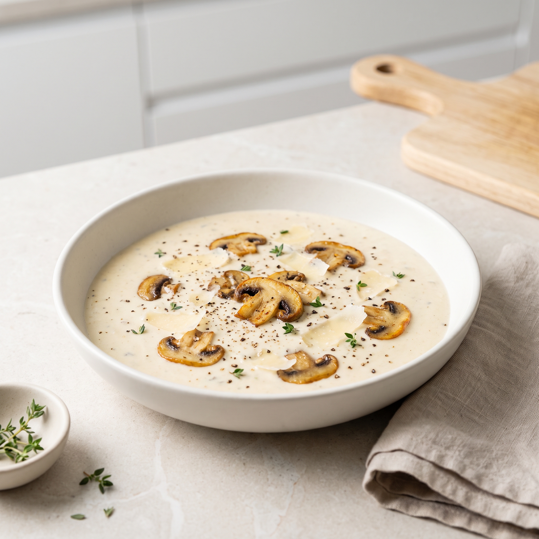 Rich Mushroom Parmesan Cream Sauce