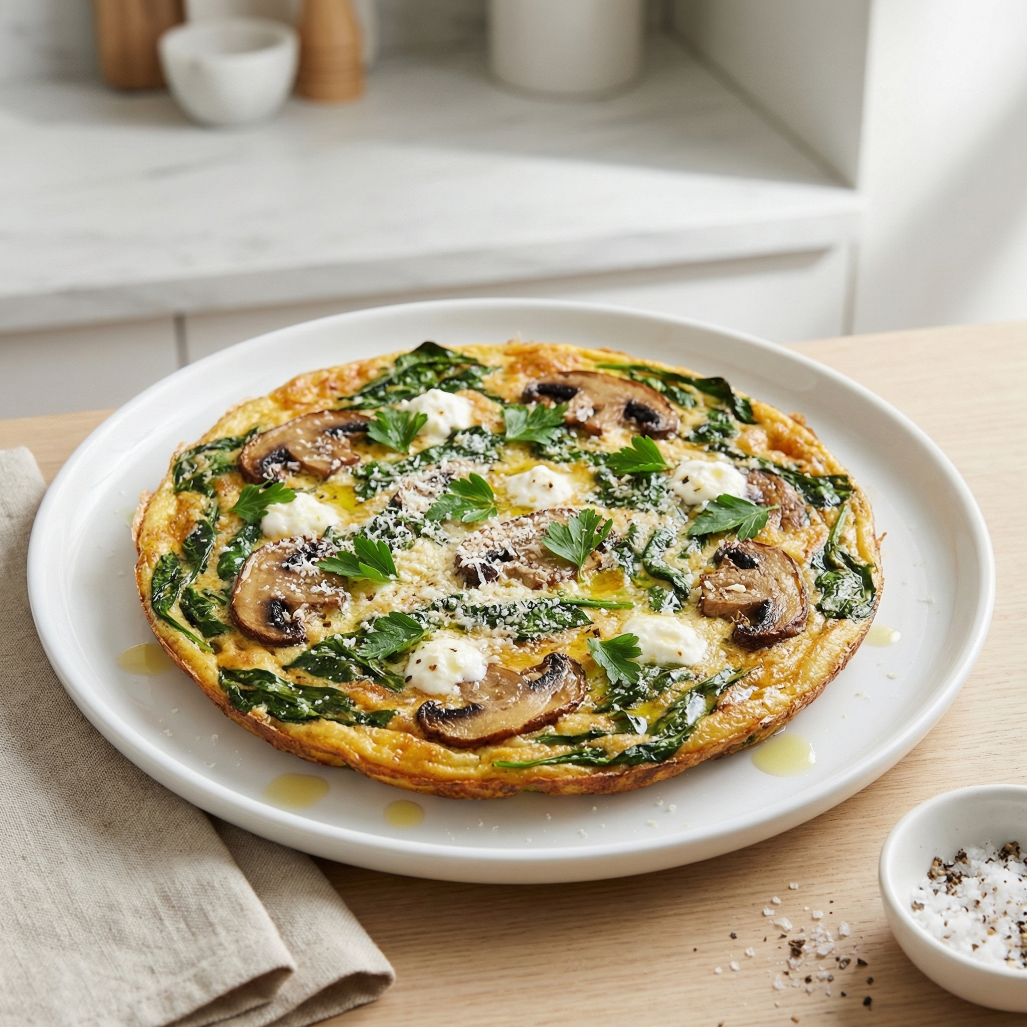 Spinach and Mushroom Frittata