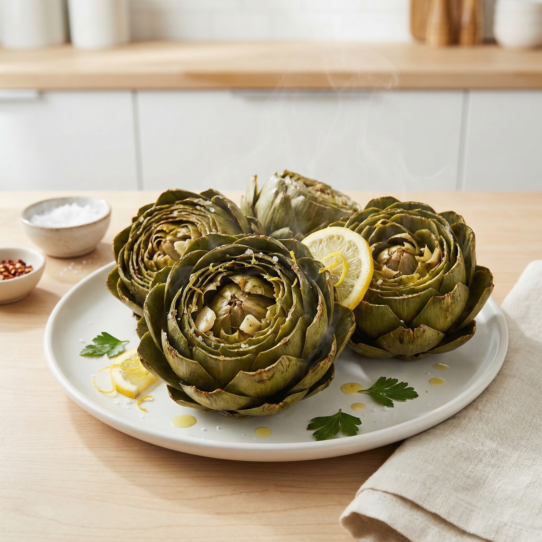 Simply Roasted Artichokes