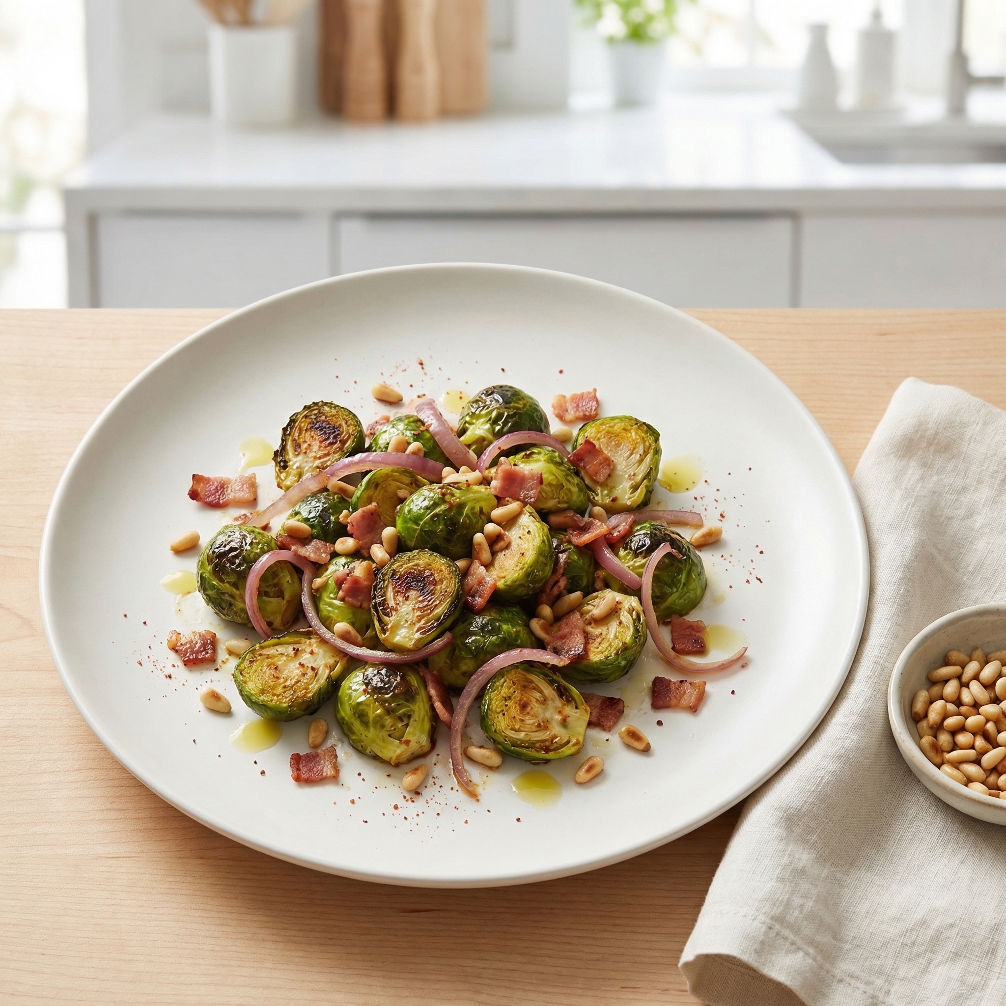 Crispy Bacon Roasted Brussels Sprouts