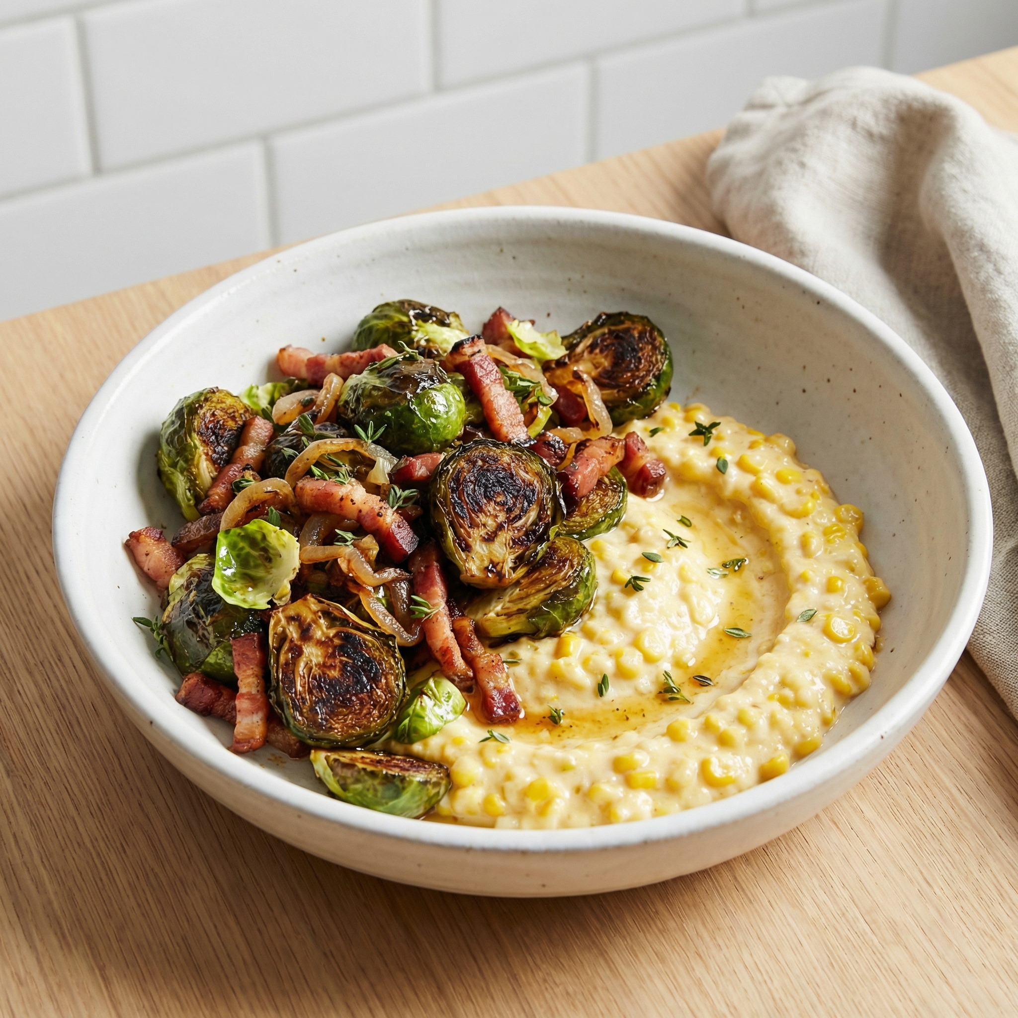 Southern Brussels Sprouts with Bacon Lardons