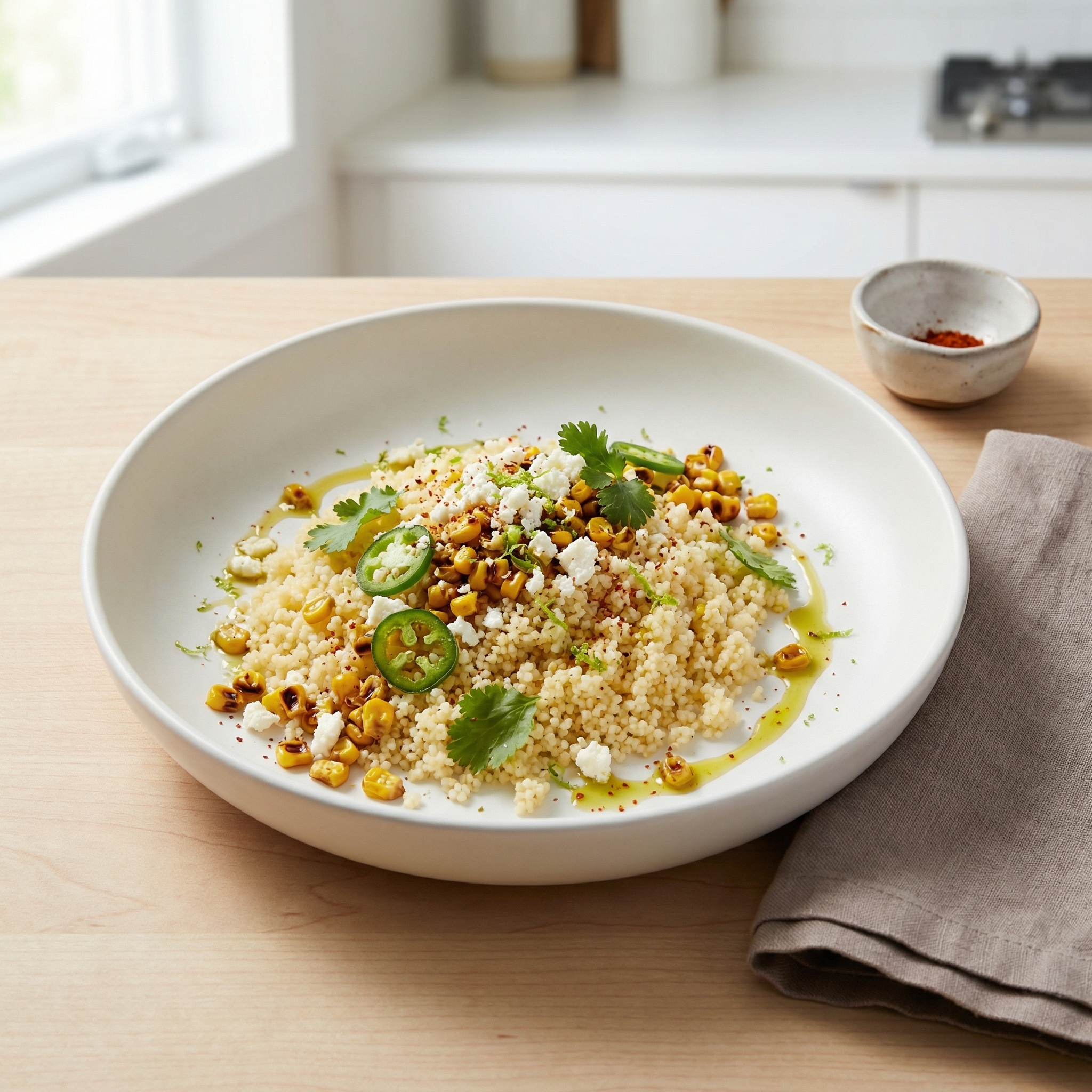 Mexican-Style Couscous with Roasted Corn