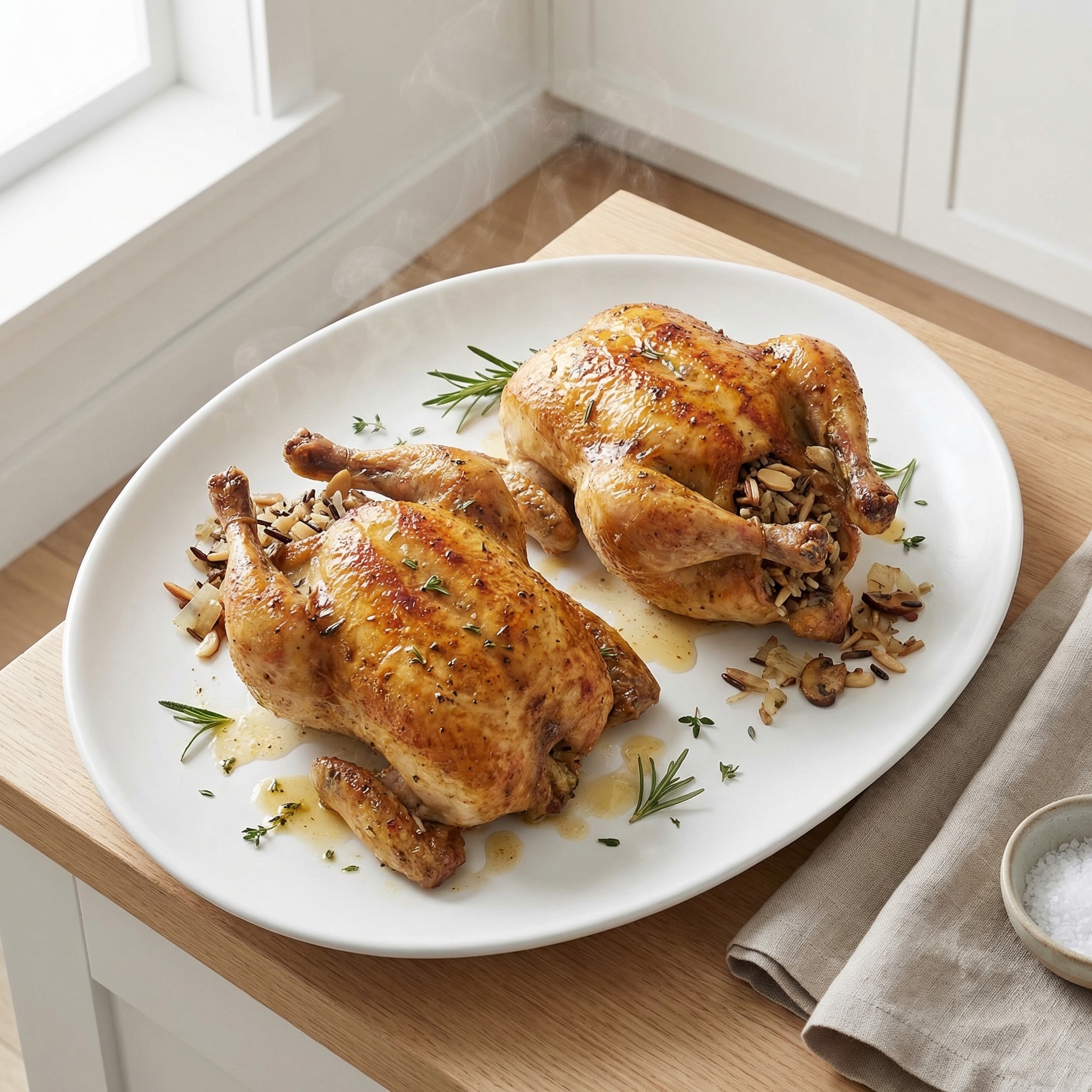 Rice-Stuffed Cornish Game Hens
