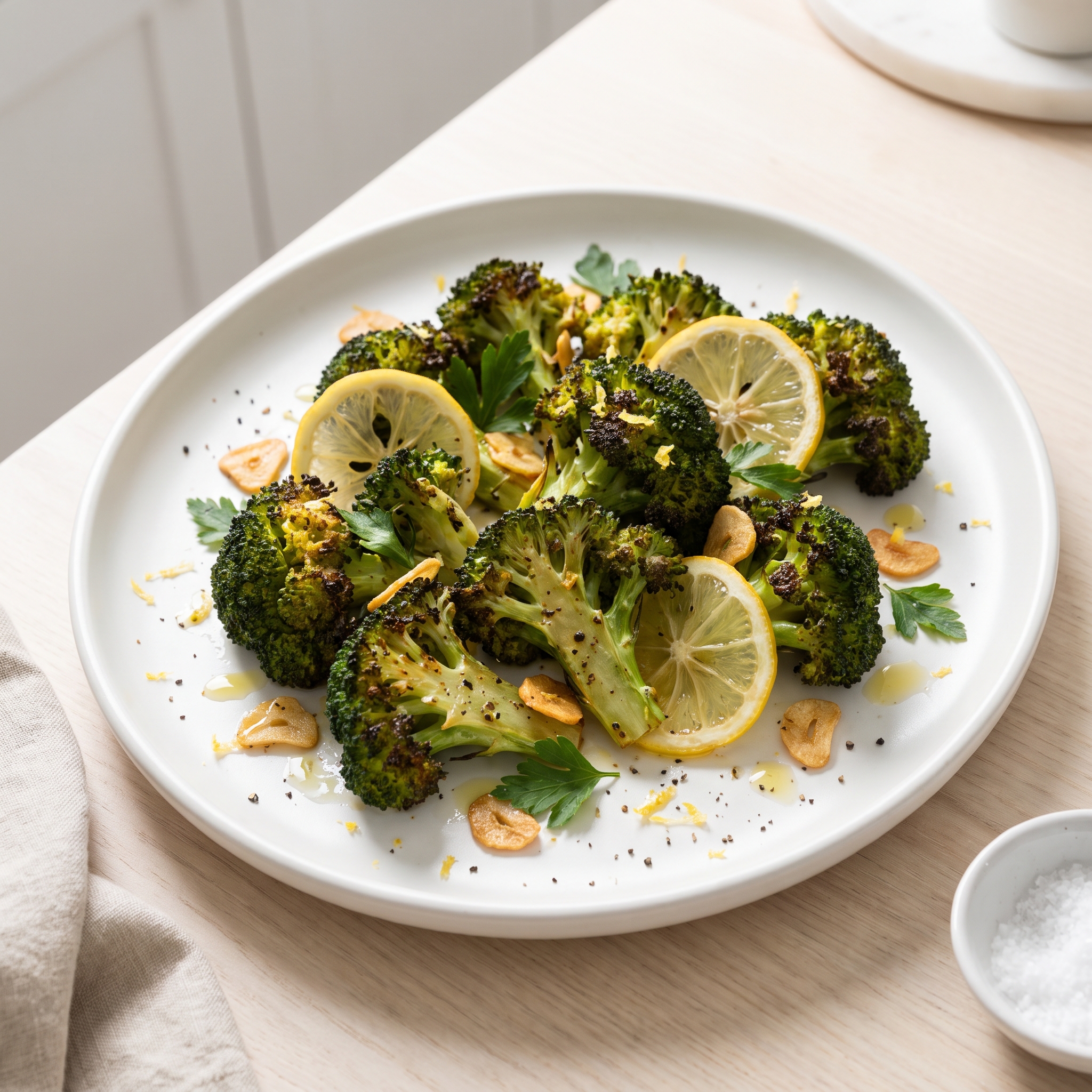 Roasted Garlic Lemon Broccoli