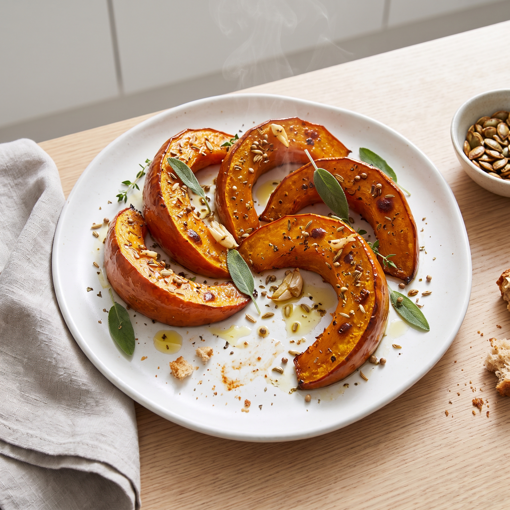 Roasted Herbed Pumpkin
