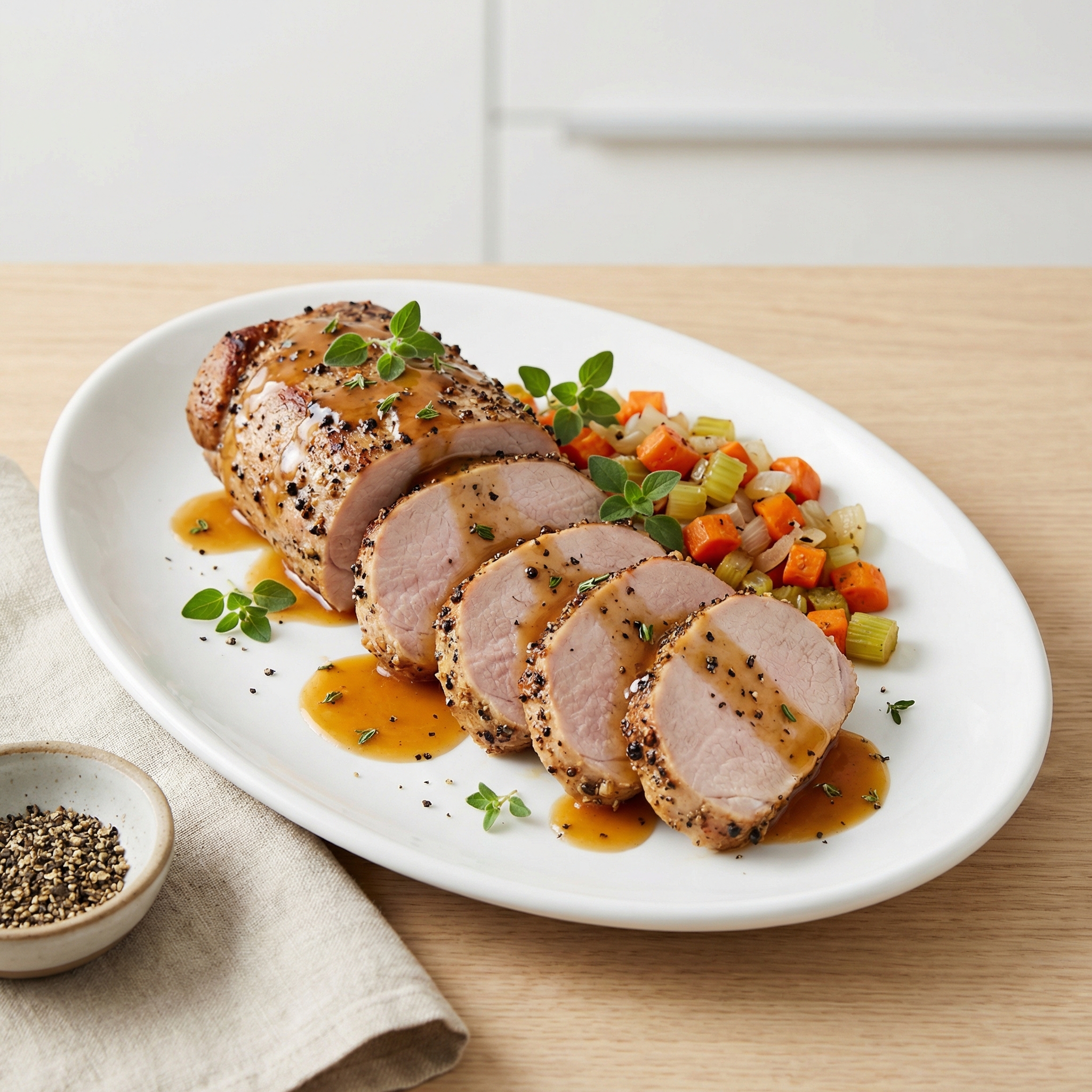 Oven-Roasted Pork Loin with Pan Sauce