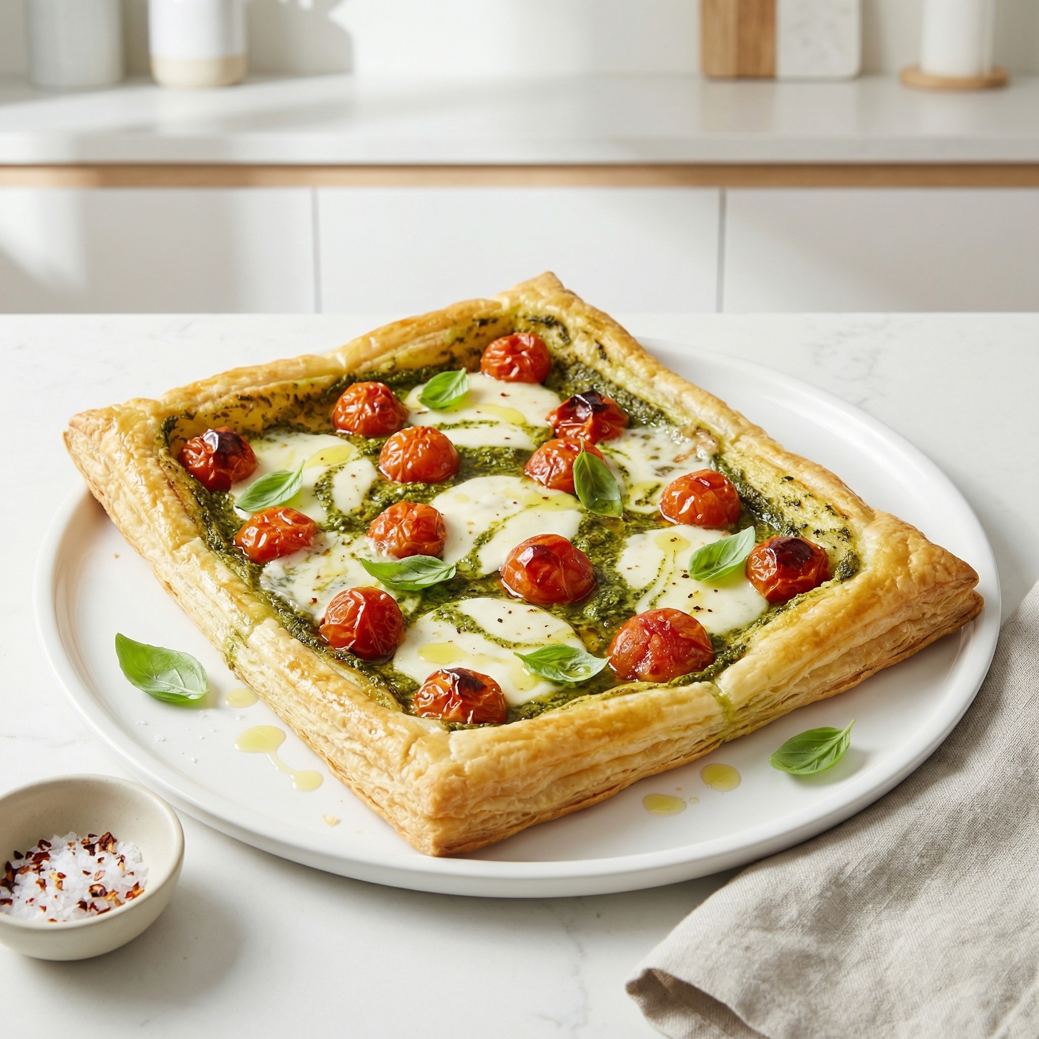 Caprese Puff Pastry Tart