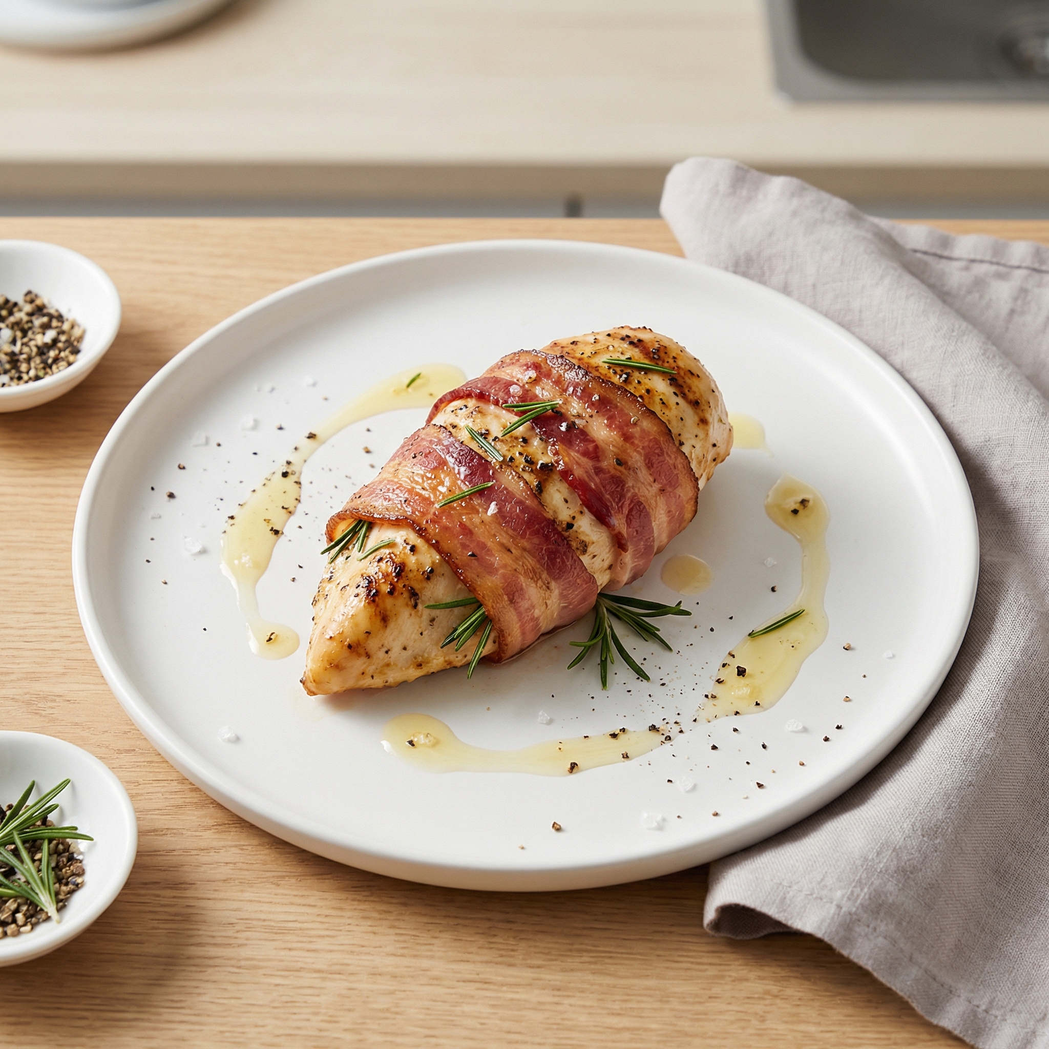 Rosemary-Bacon Grilled Chicken Breasts