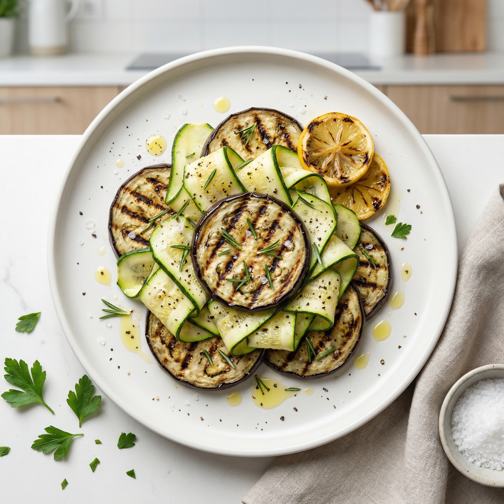Grilled Eggplant and Zucchini