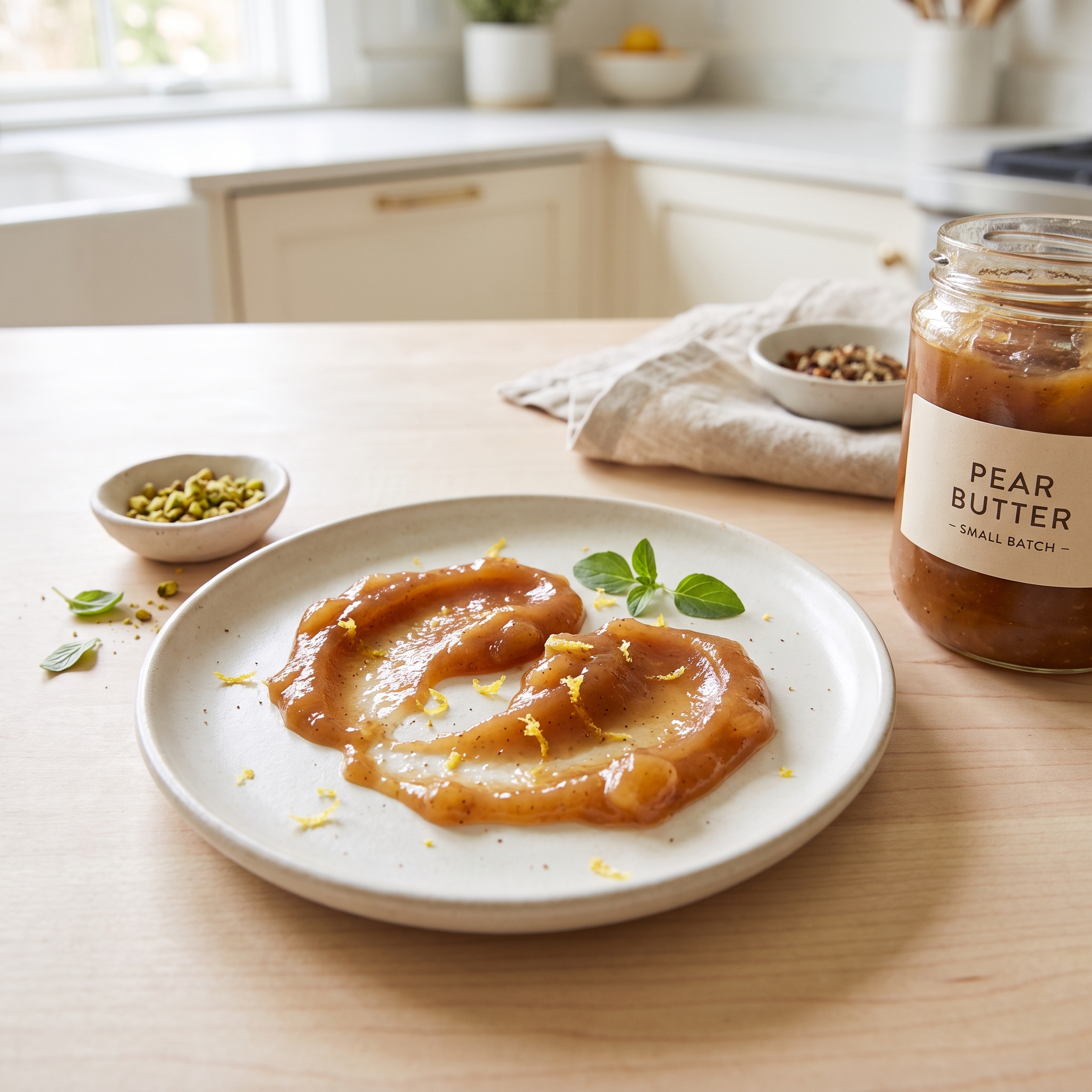 Rustic Pear Butter with Bright Lemon