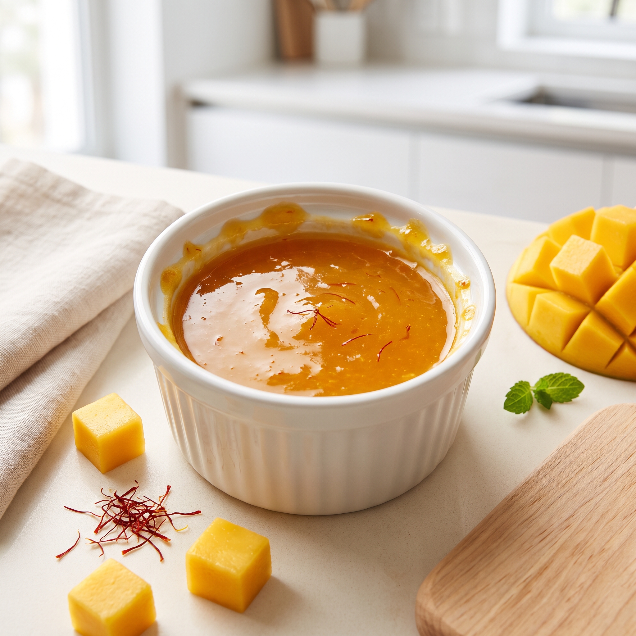 Saffron-Kissed Mango Preserve