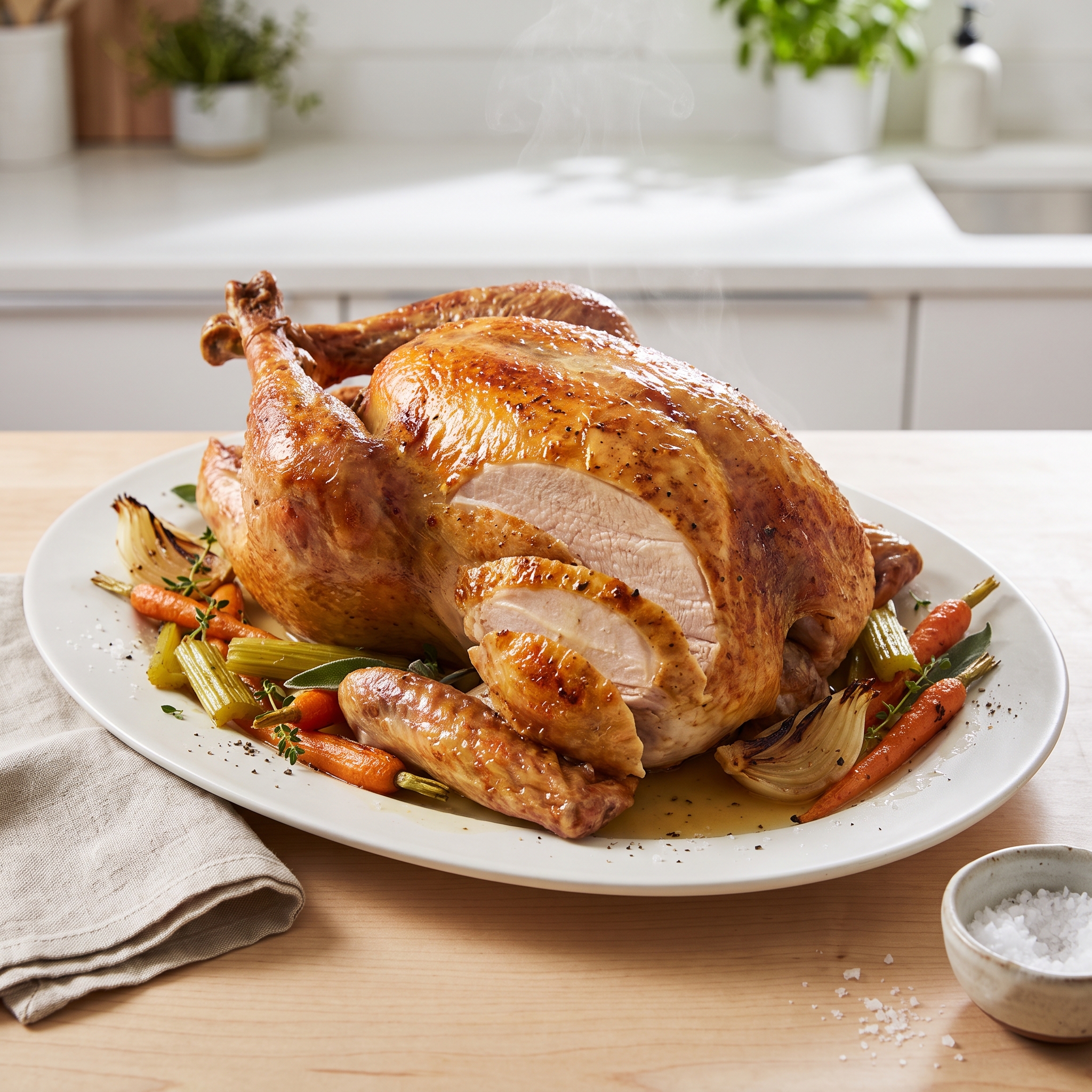 Salt-Rubbed Roast Turkey