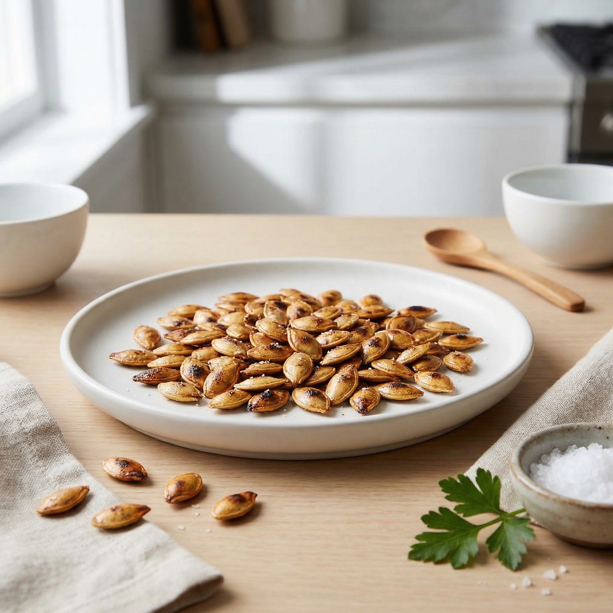 Crispy Buttered Pumpkin Seeds
