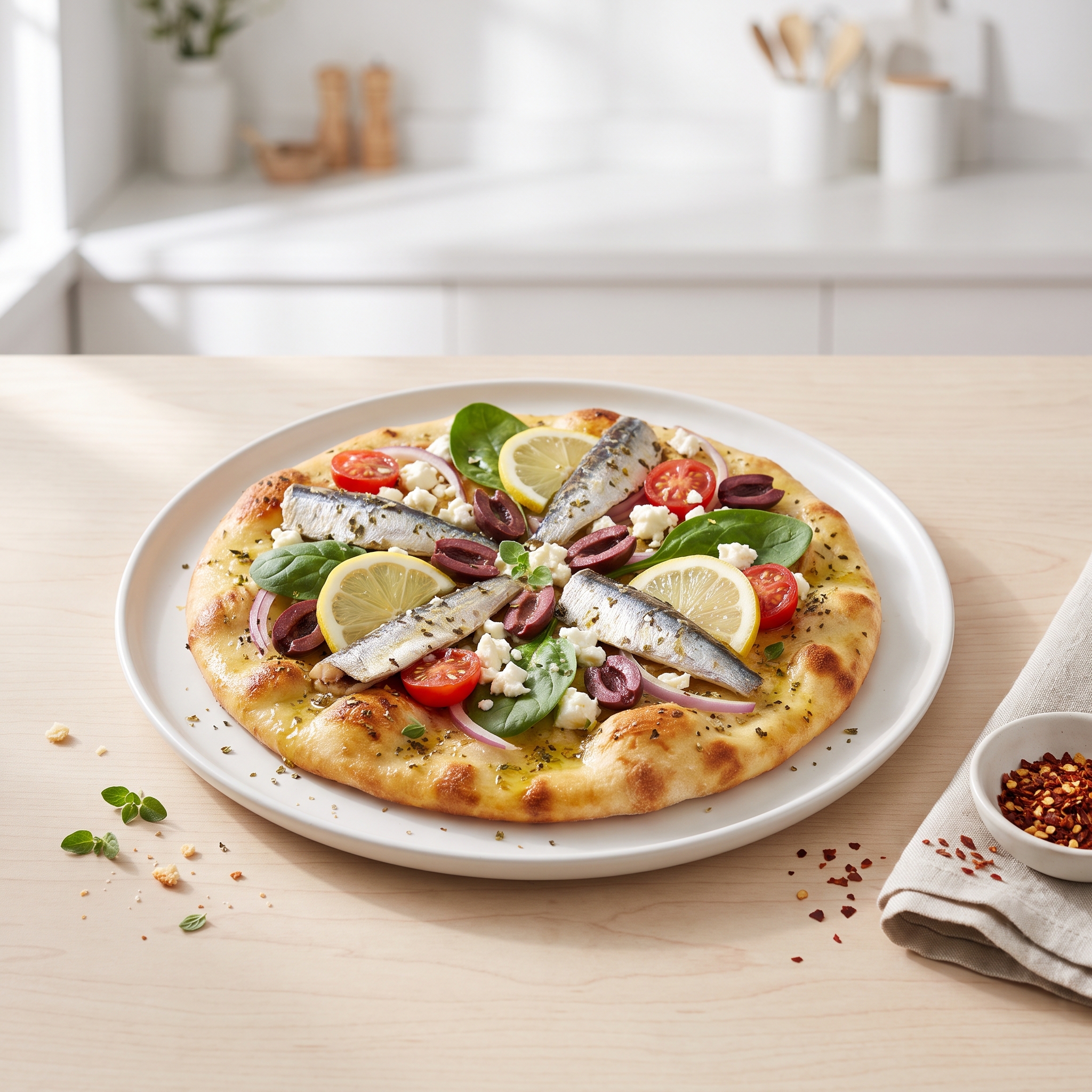 Sardine & Feta Mediterranean Flatbread