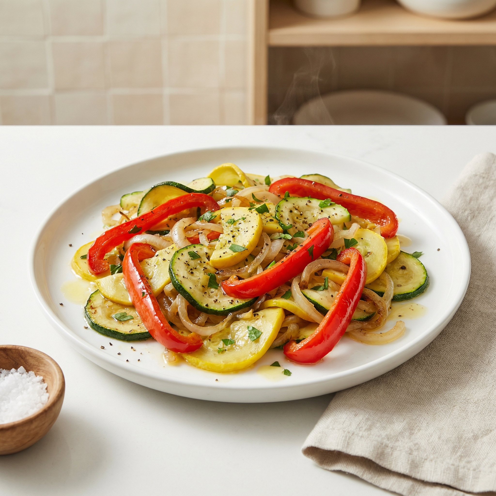 Sautéed Zucchini and Yellow Squash Skillet