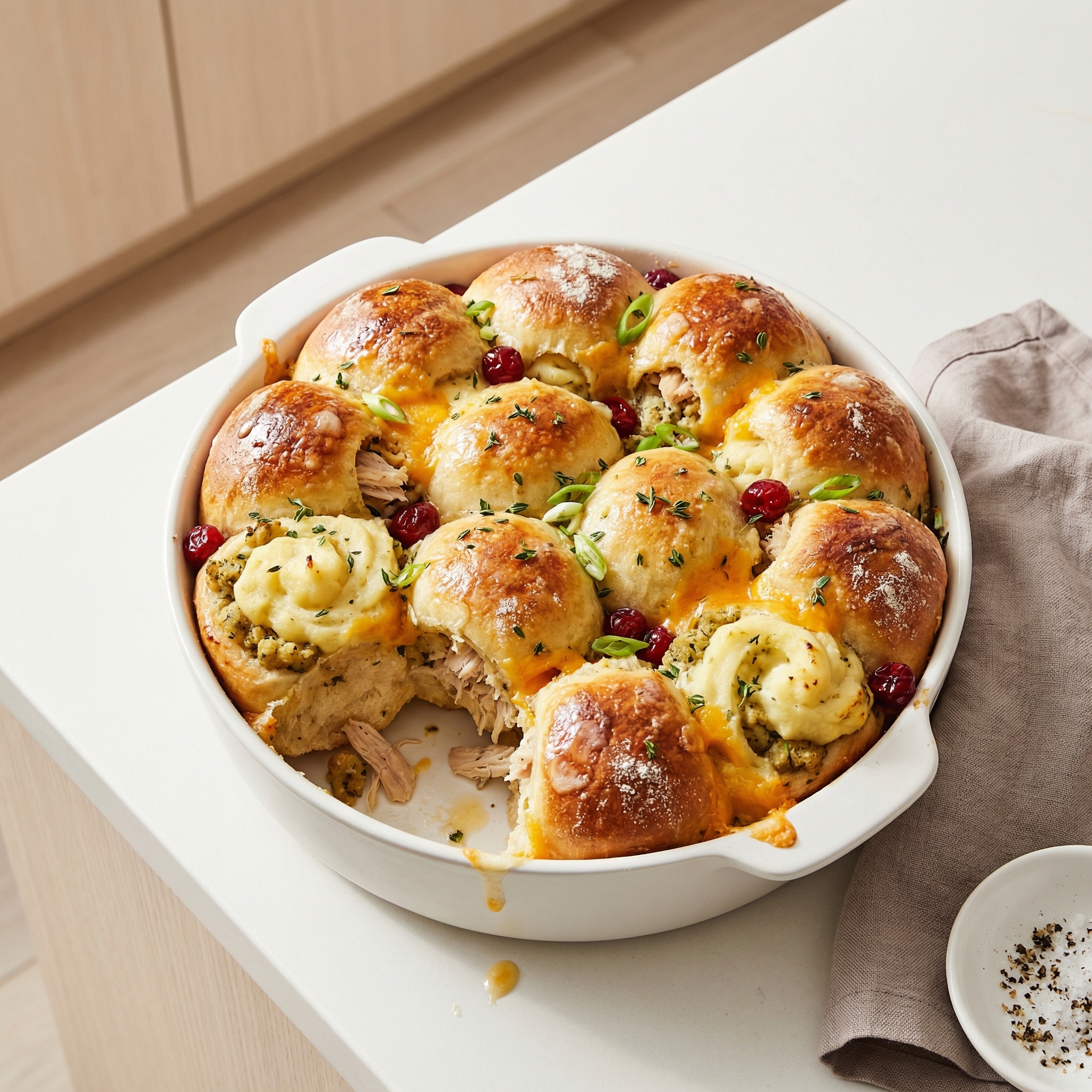 Thanksgiving Leftovers Monkey Bread