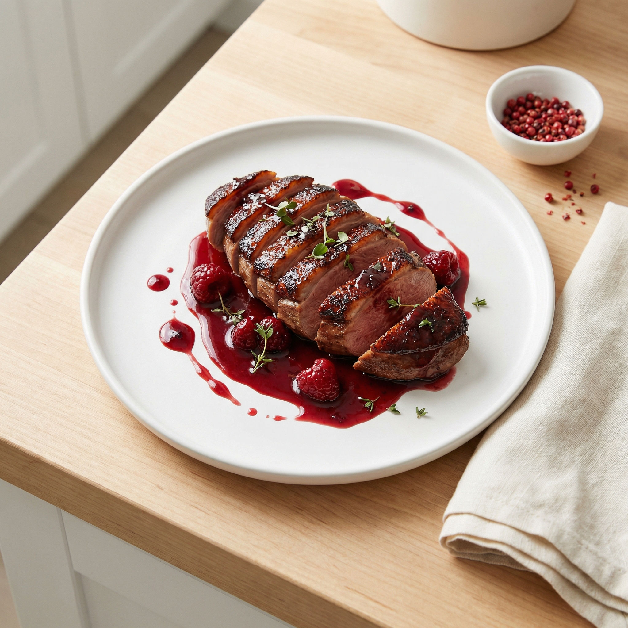Duck Breasts with Raspberry Sauce