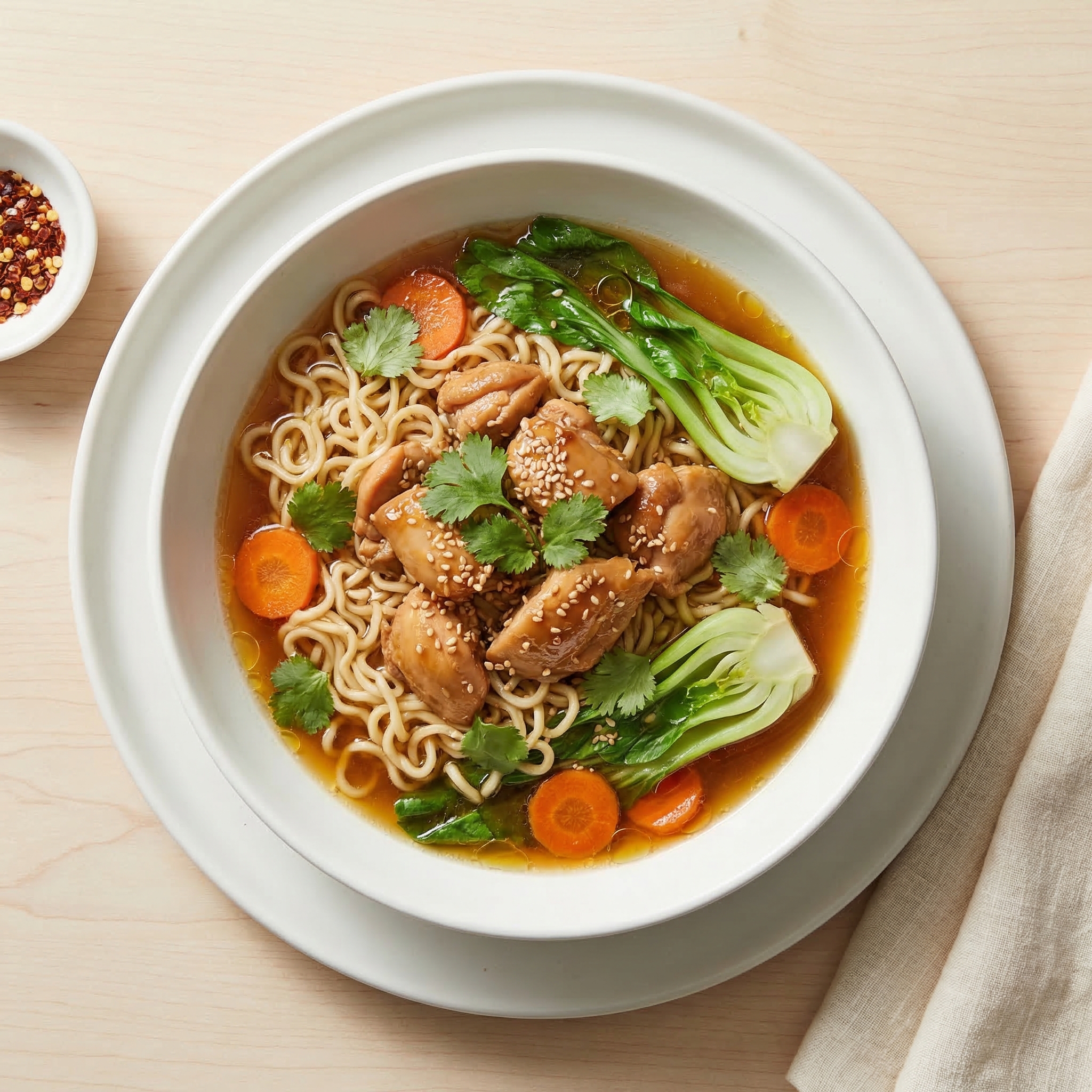 Angela's Chicken Ramen Soup with Bok Choy