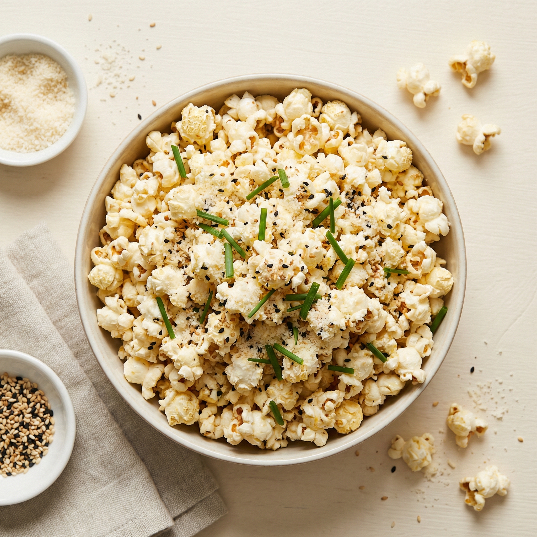 Sesame Parmesan Popcorn