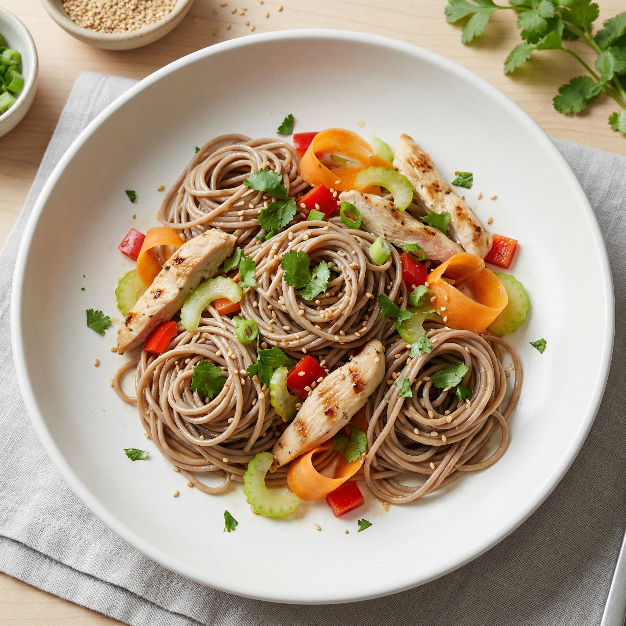 Soba Noodle Salad with Chicken and Sesame