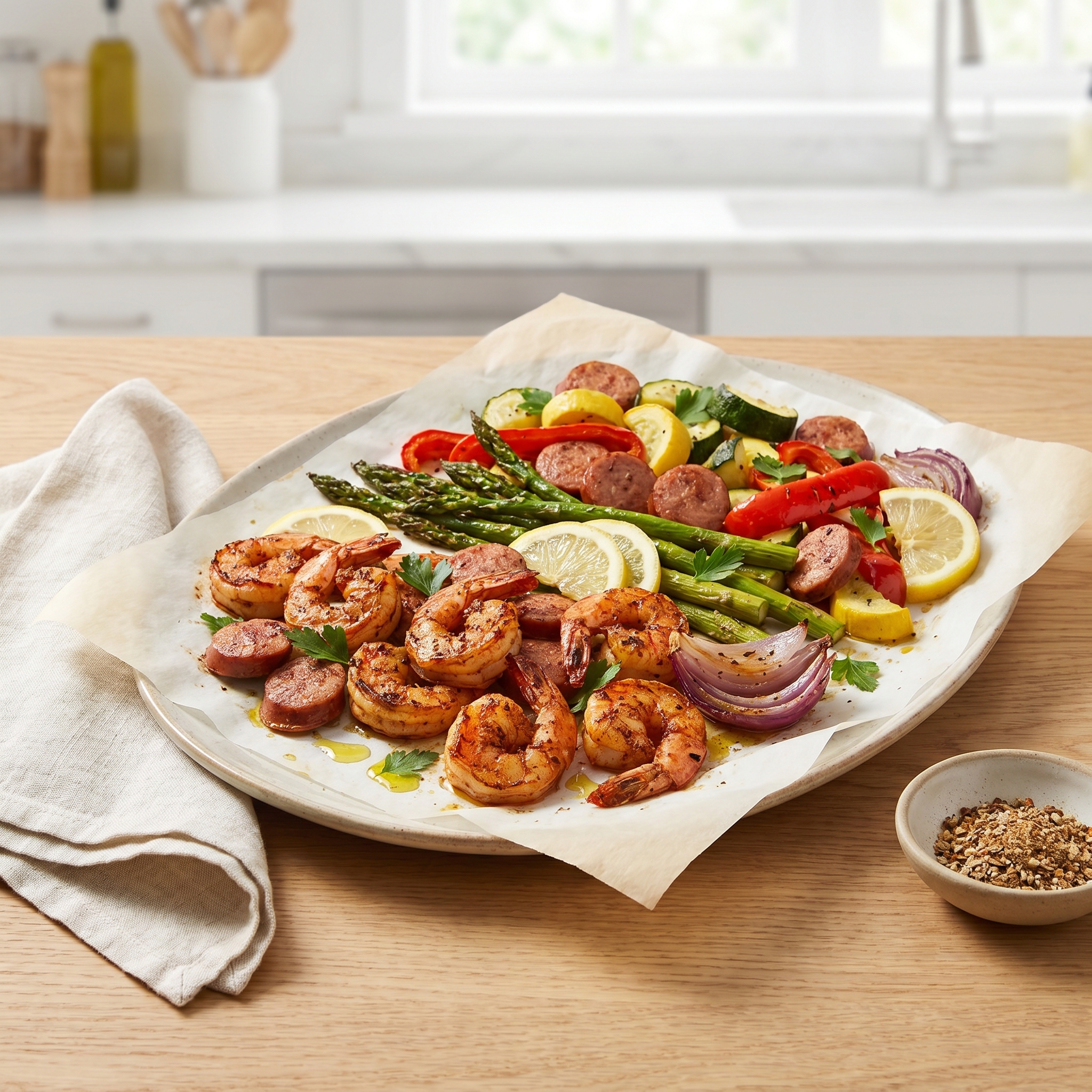 Sheet-Pan Cajun Shrimp with Sausage and Veggies