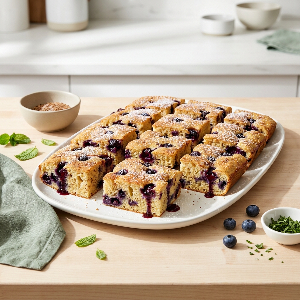 Sheet Pan Blueberry Pancakes