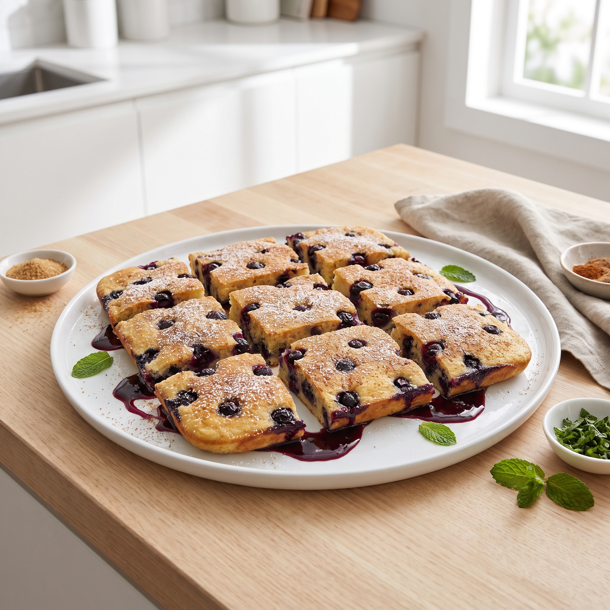 Sheet Pan Blueberry Pancakes