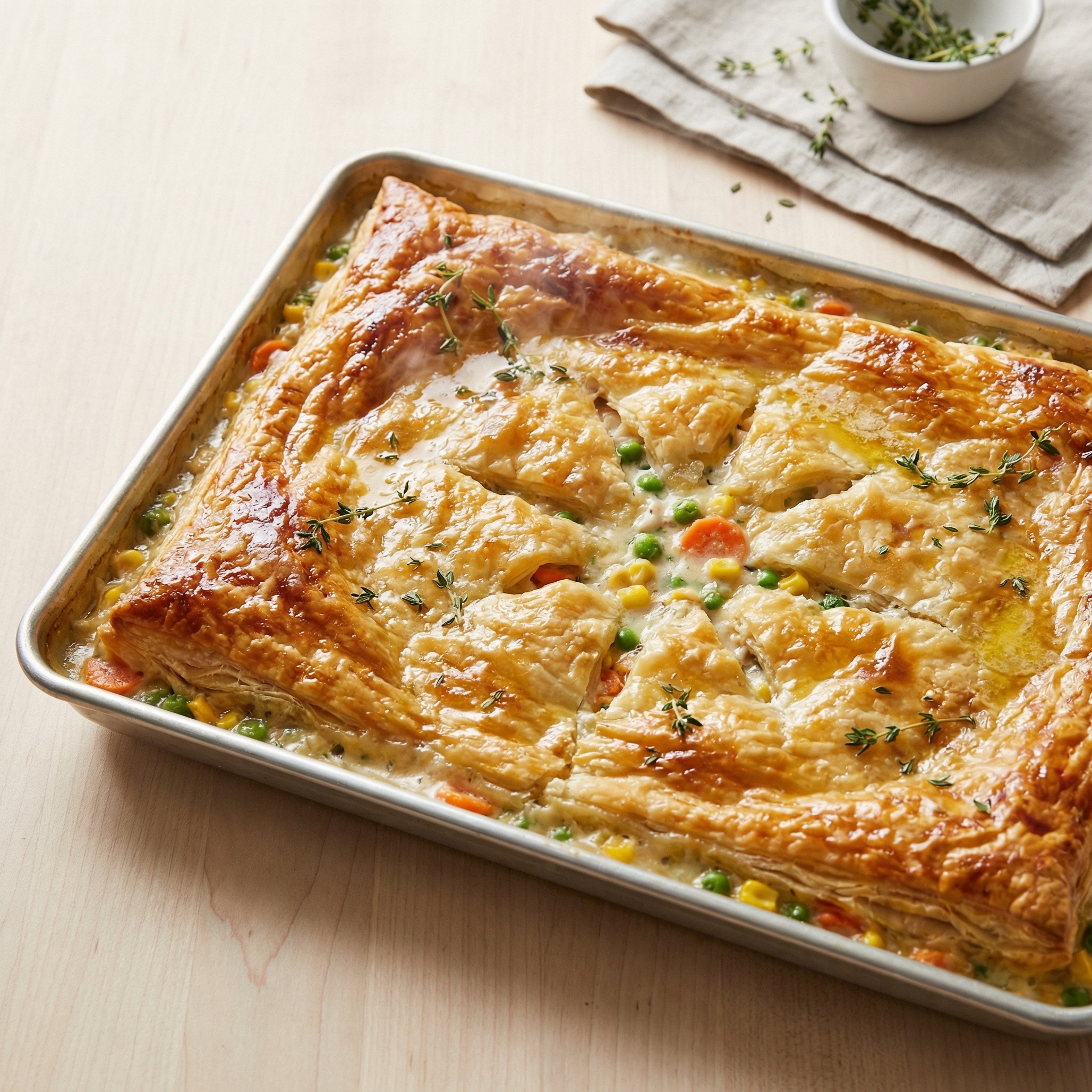 Sheet-Pan Chicken Pot Pie Bake