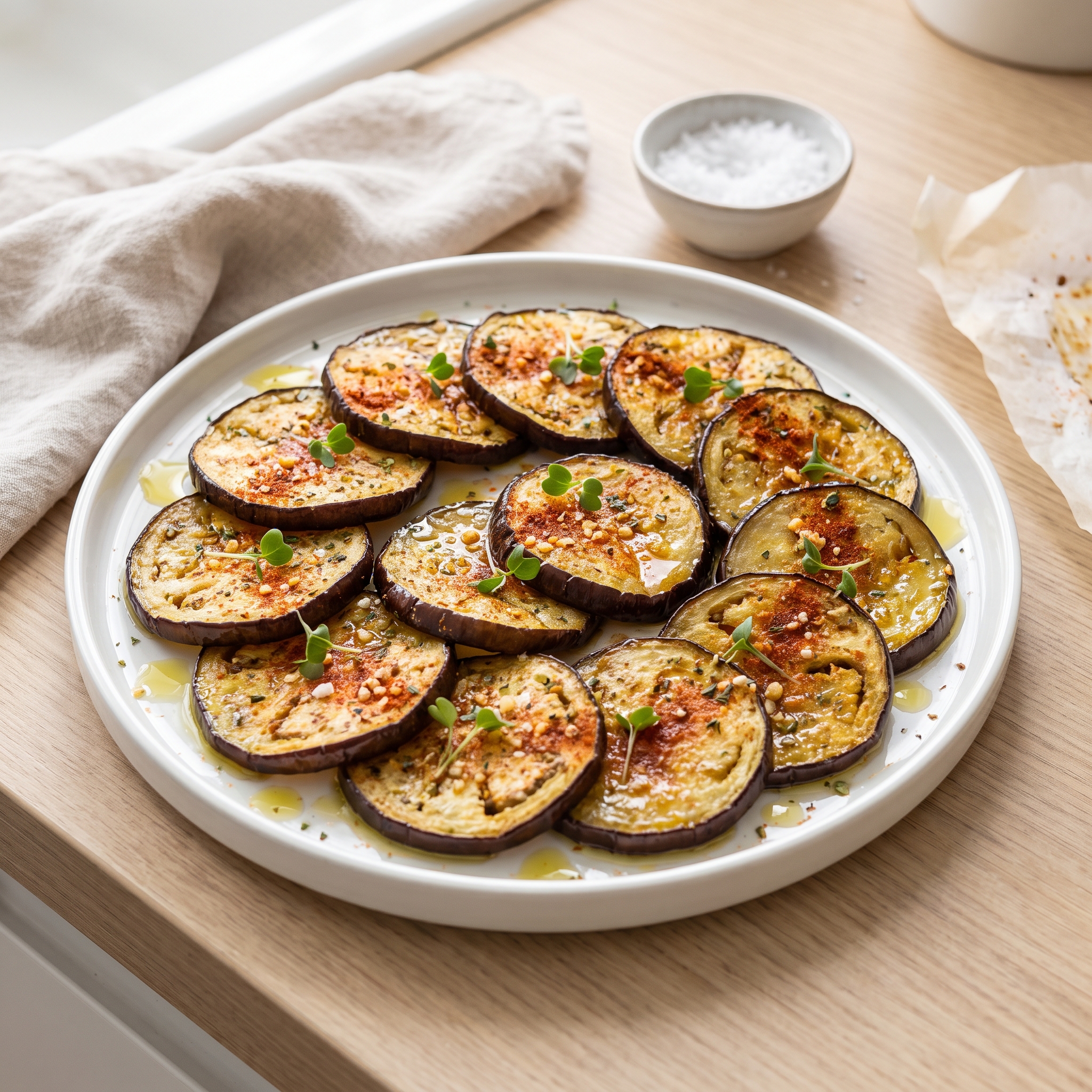 Sheet Pan Garlic-Roasted Eggplant (Vegan)