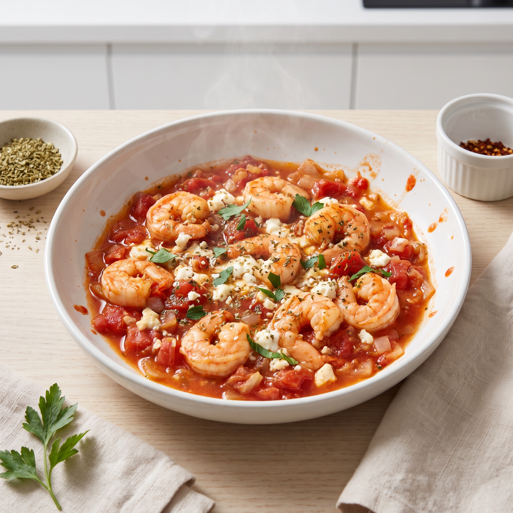 Shrimps Saganaki (Greek Recipe)