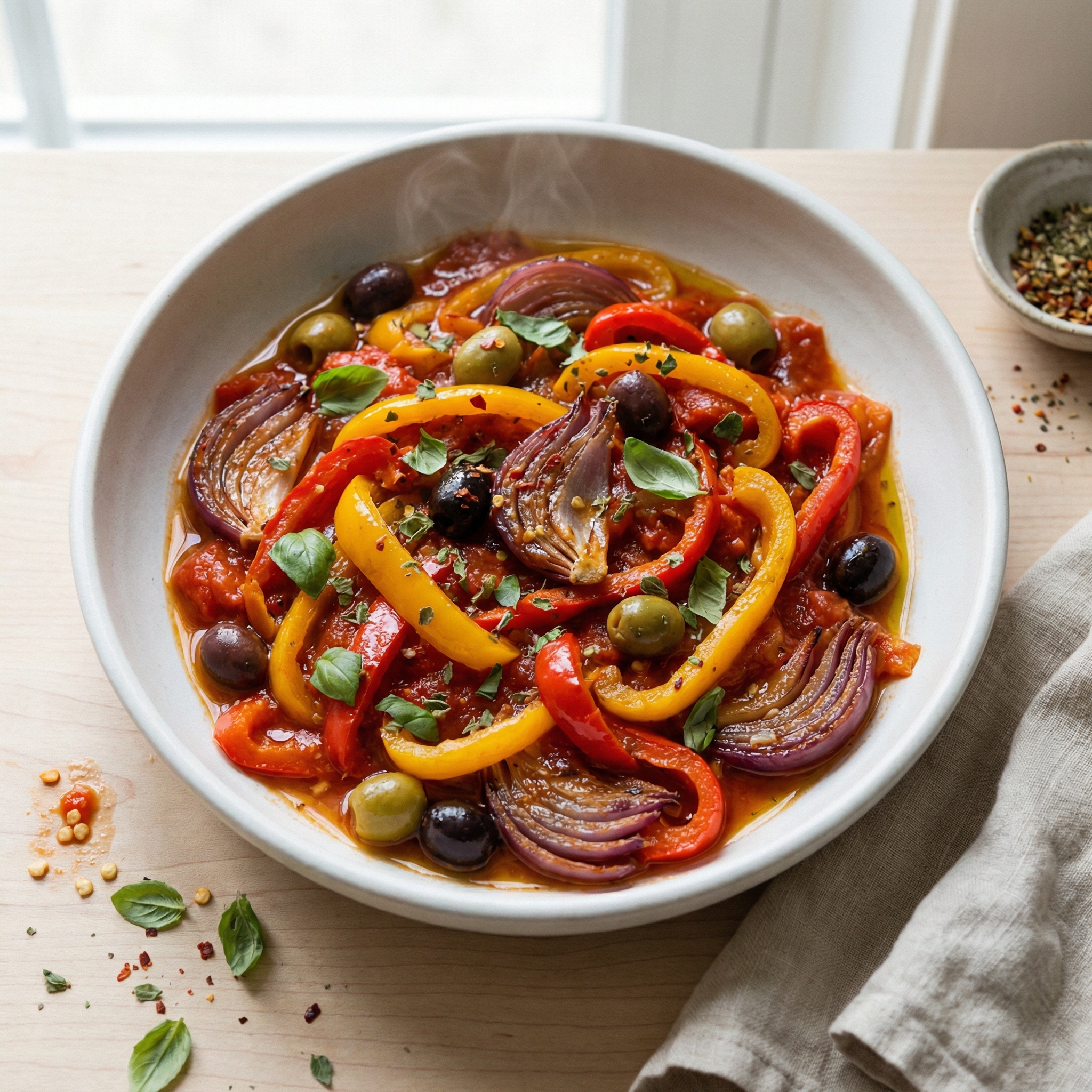 My Sicilian Ex-Mother-in-Law’s Pepper and Olive Peperonata