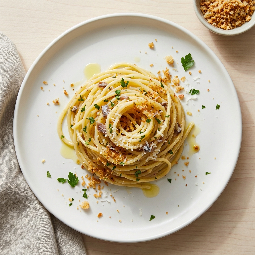 Sicilian Spaghetti with Anchovies