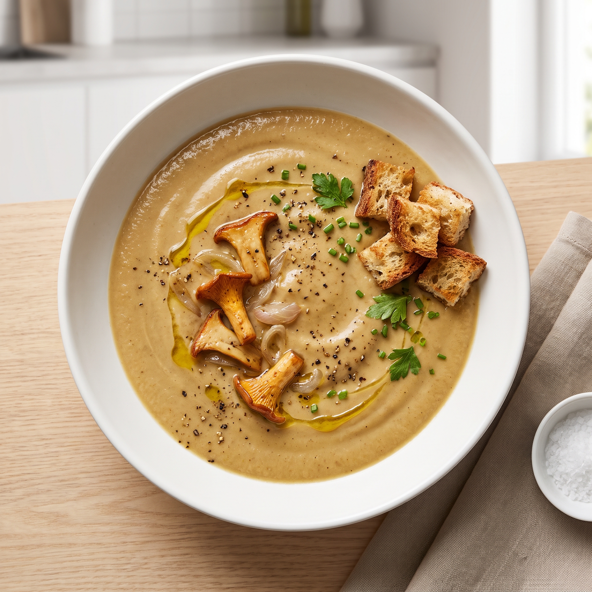 Silky Chanterelle Mushroom Bisque