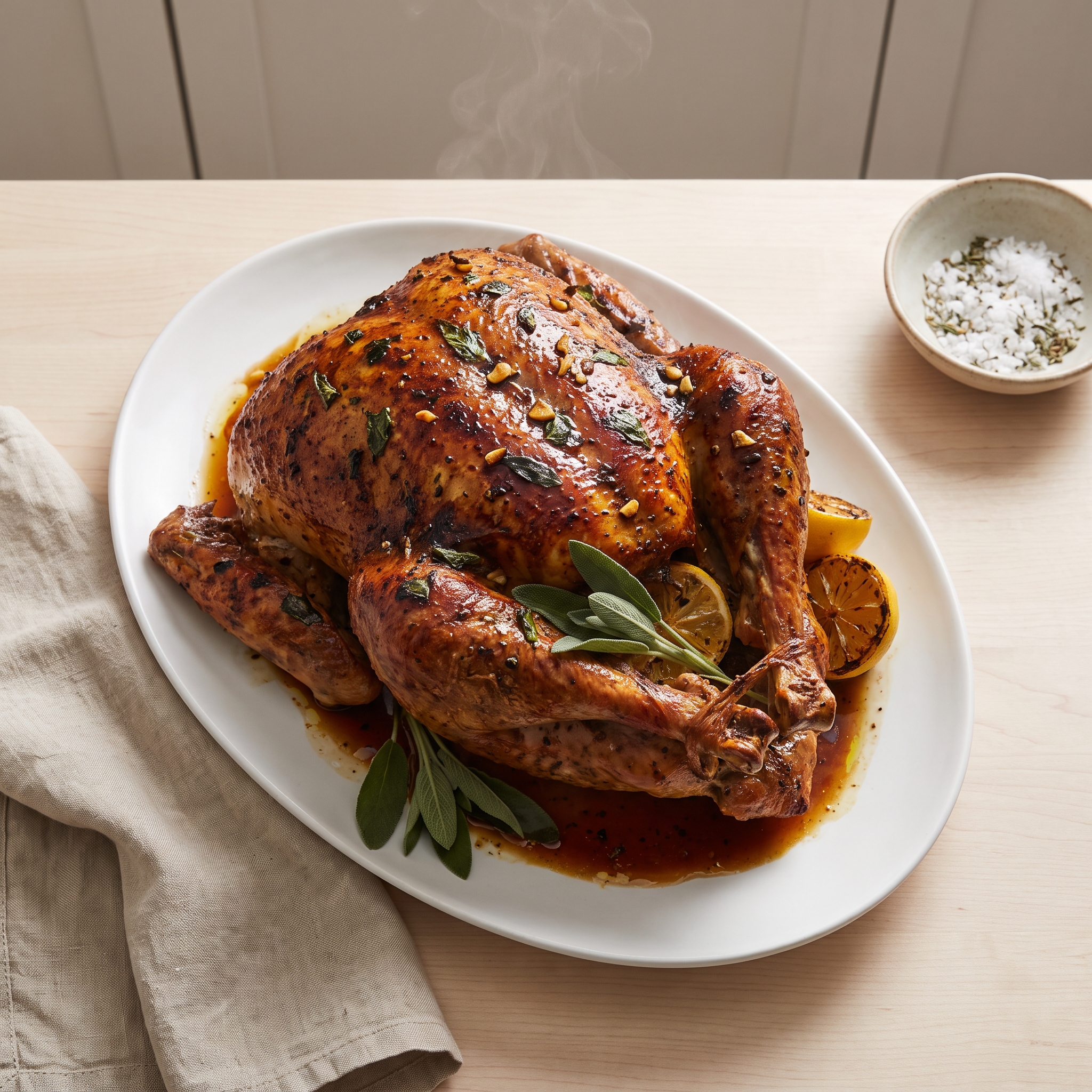 Simple Herb-Rubbed Roast Turkey
