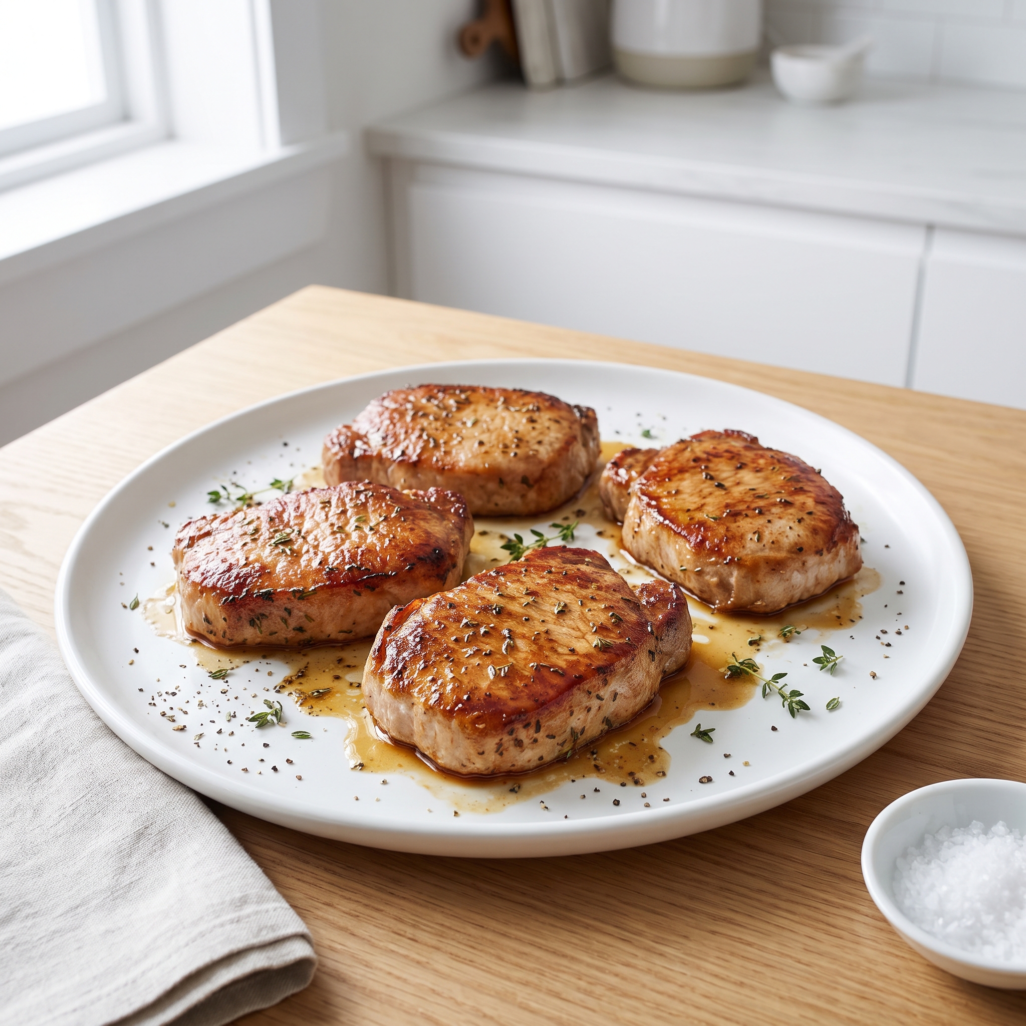 Simply Baked Pork Chops with Thyme