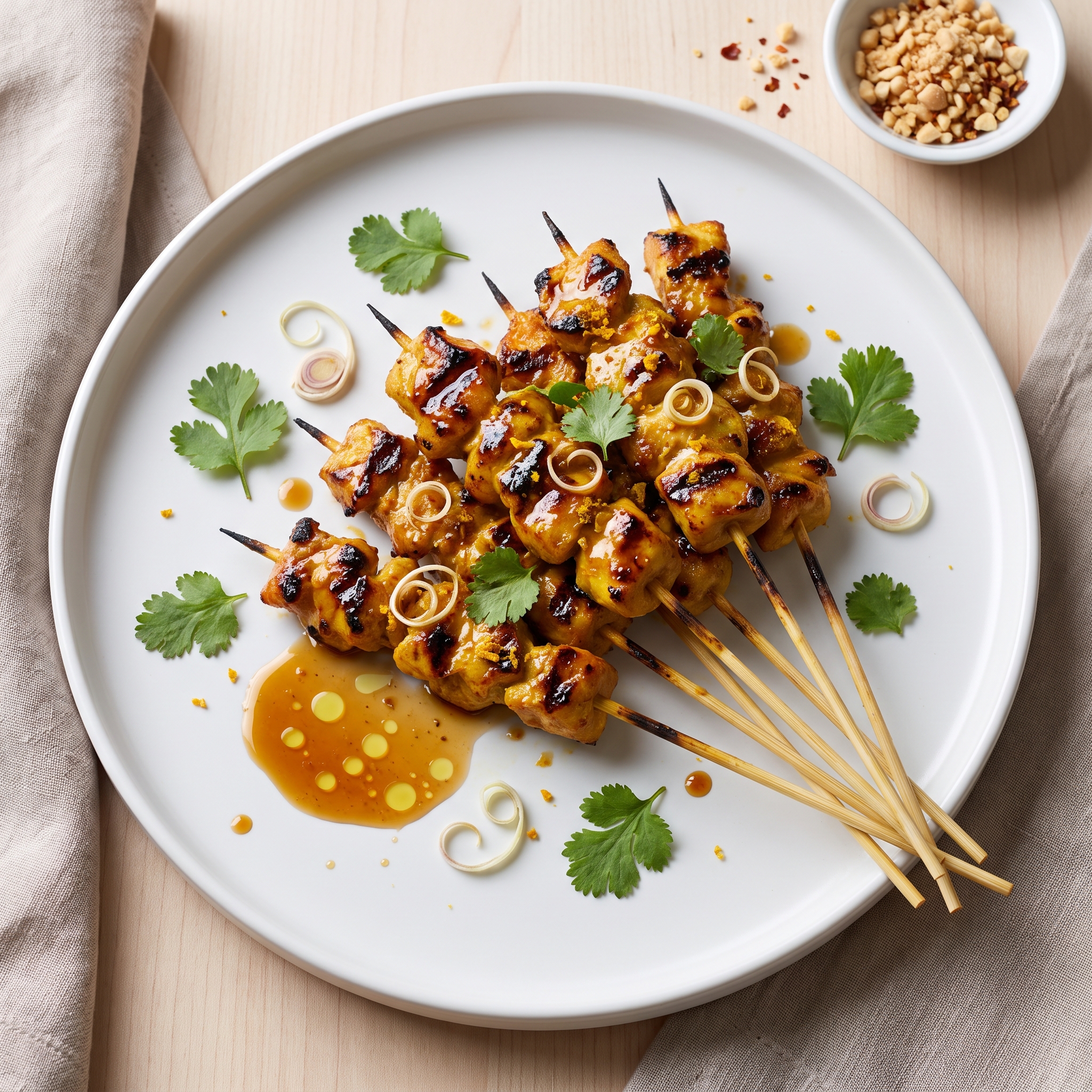 Singapore-Style Chicken Satay Skewers