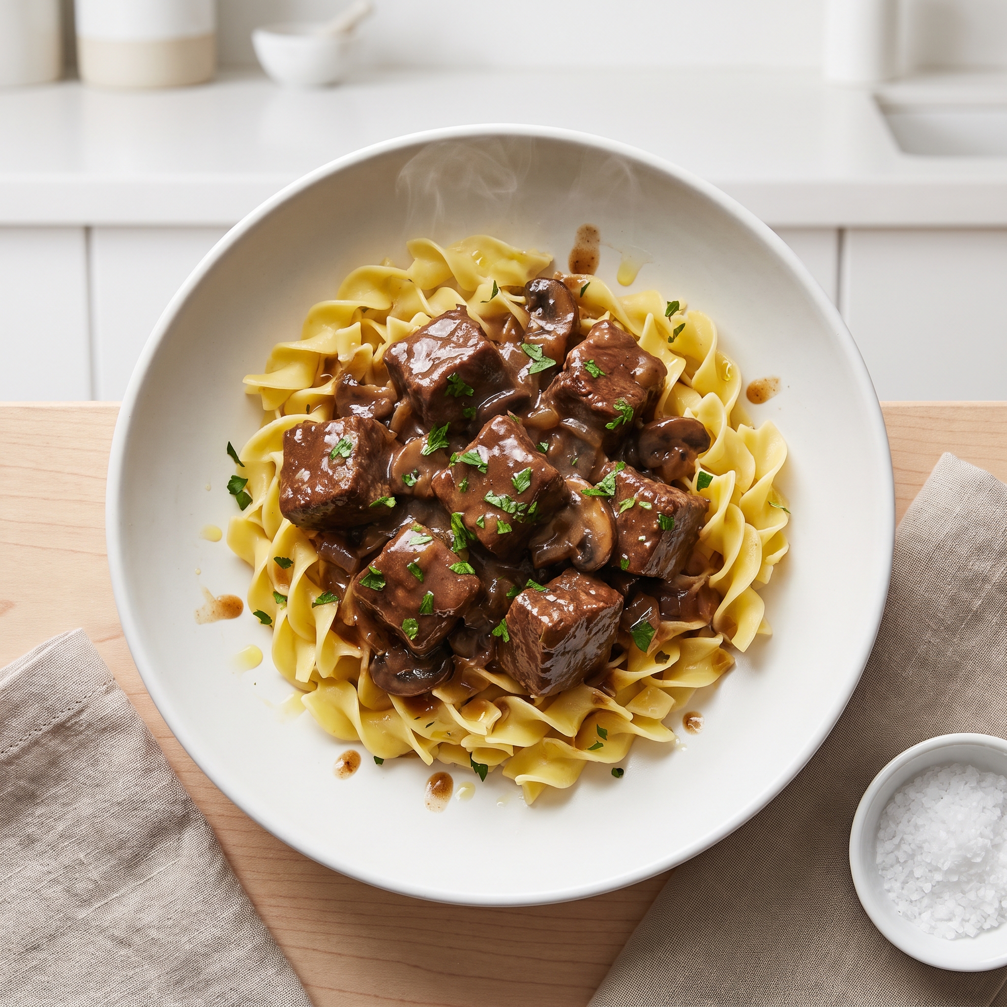 Sirloin Tips with Noodles