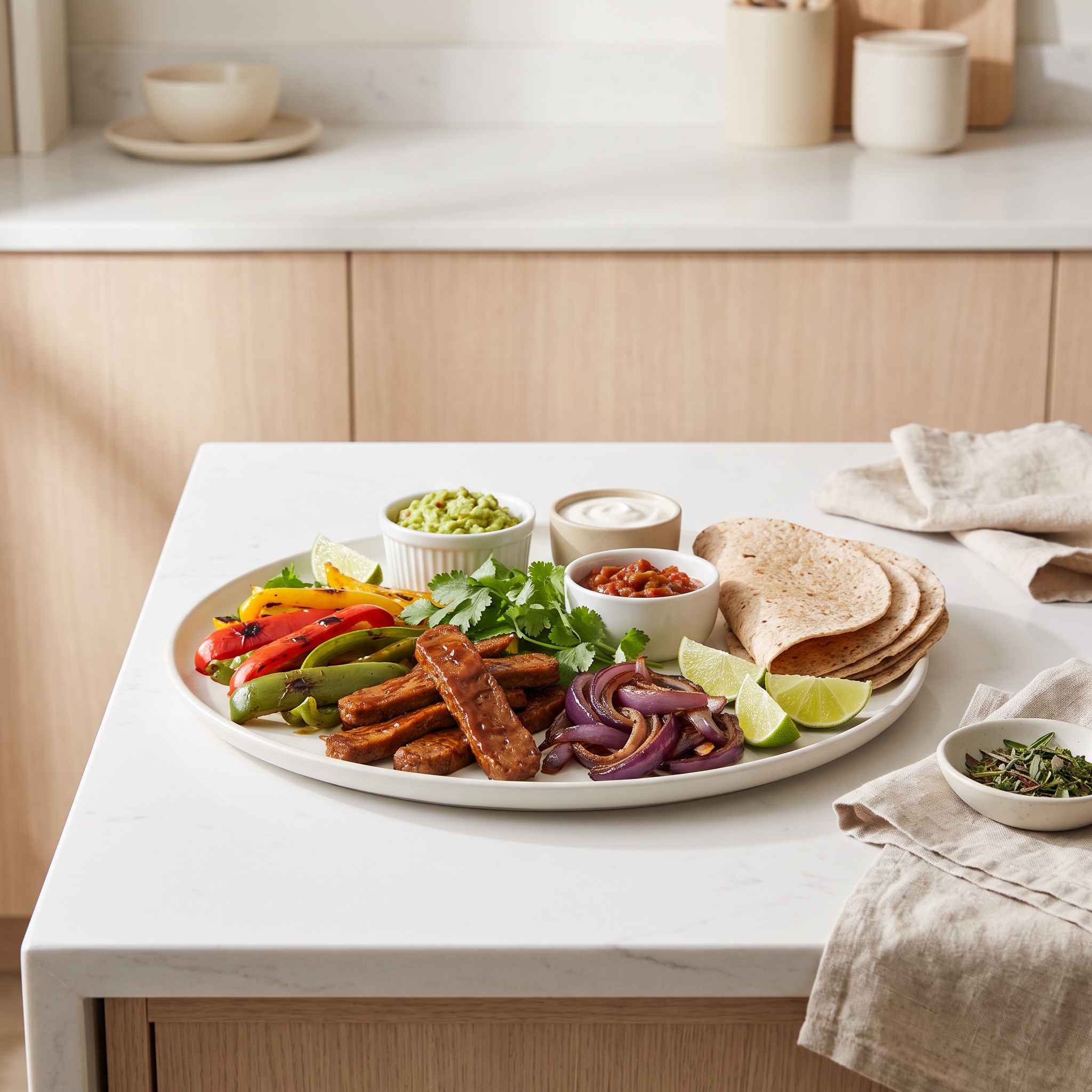 Sizzling Seitan Pepper Fajitas