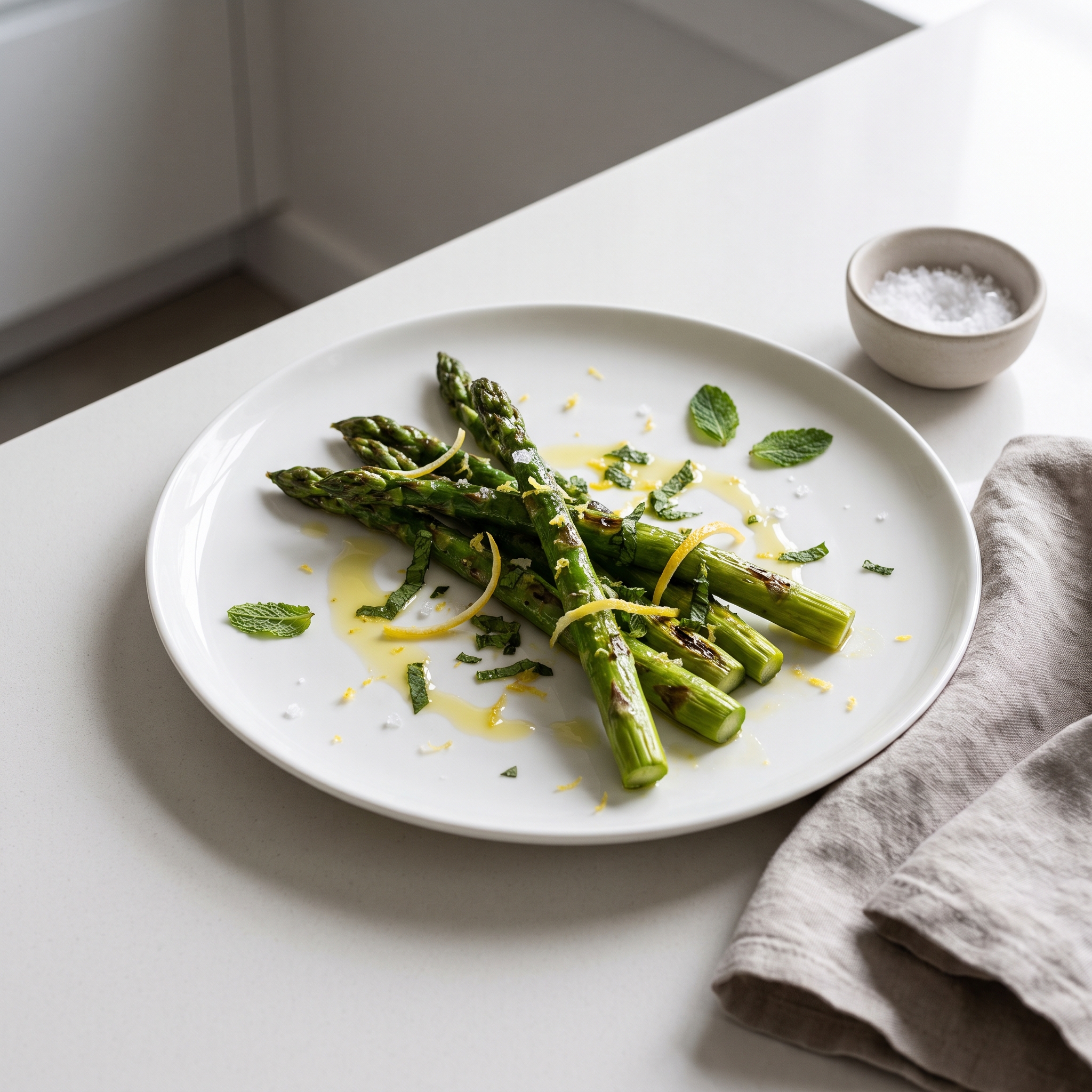 Skillet Asparagus with Mint and Lemon