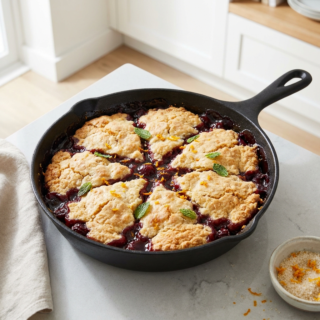 Skillet Cherry Cobbler (Gluten-Free)